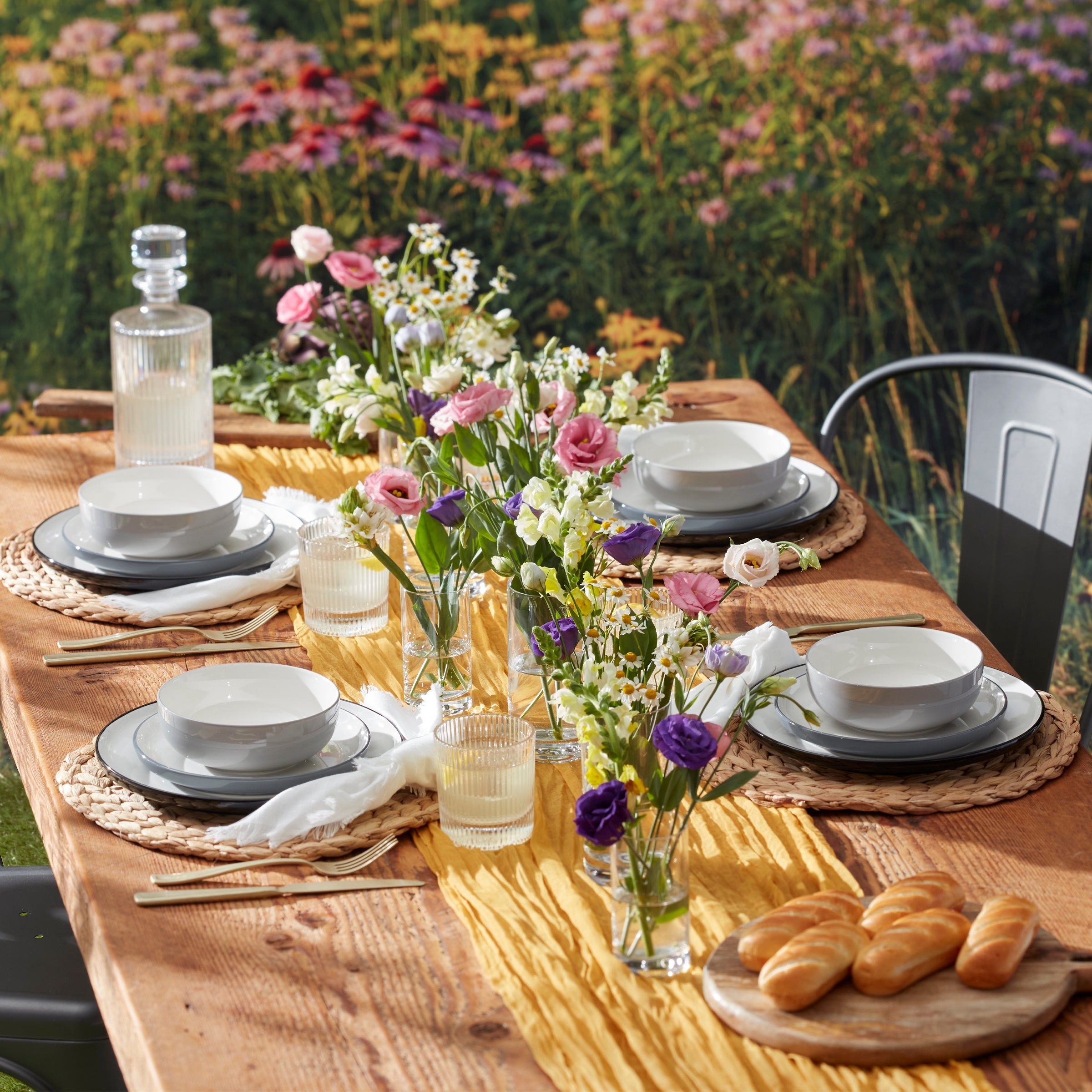 Alternative view of 24 Seven Colors Pumice 12 Piece Dinnerware Set