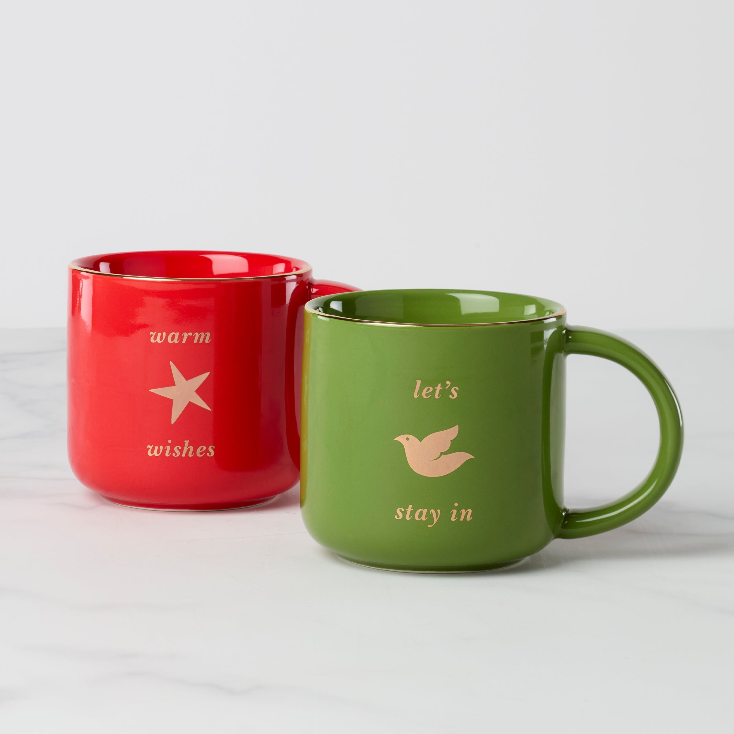 Be Jolly Warm Wishes Mugs   Set of 2