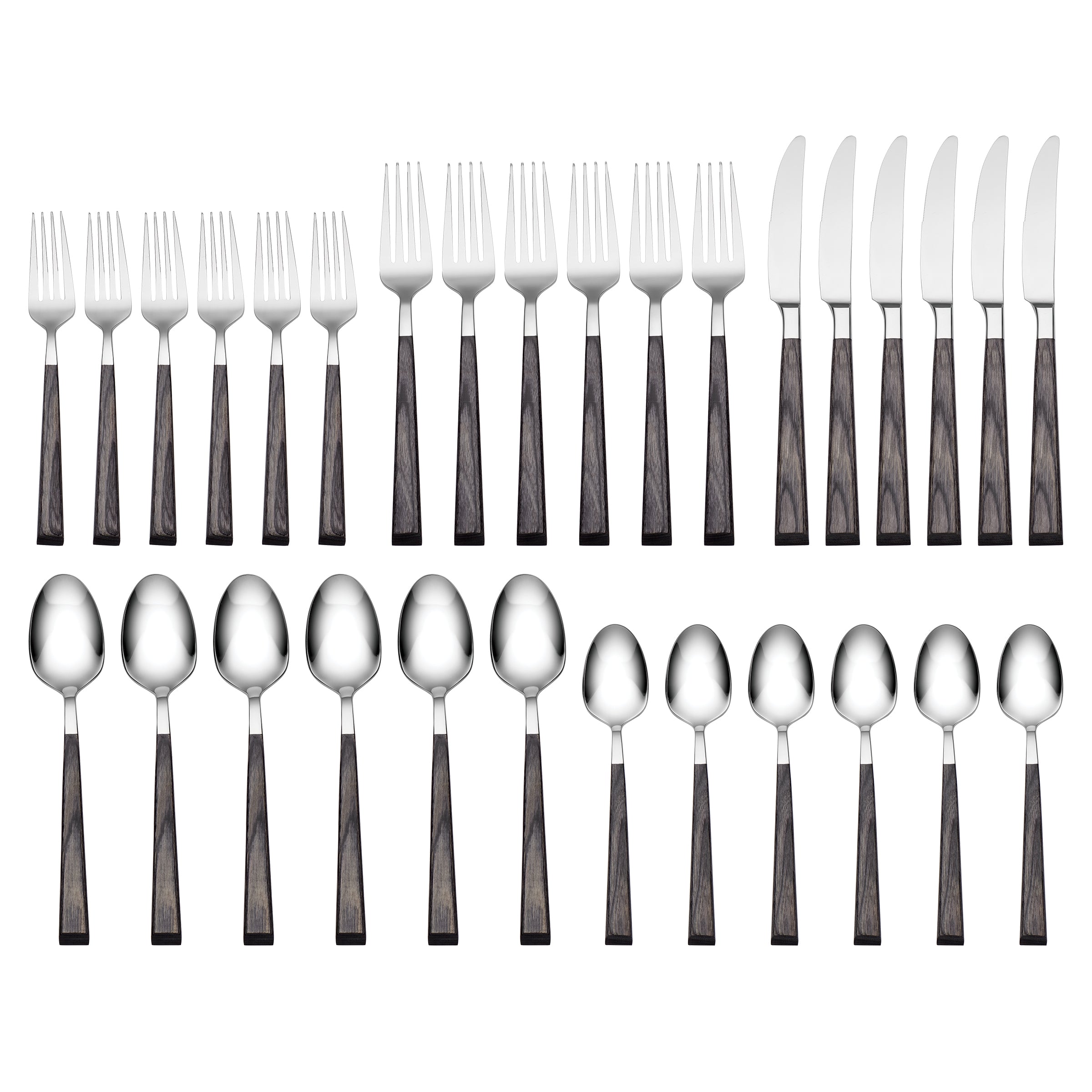 Coronado Charcoal 30 Piece Flatware Kit