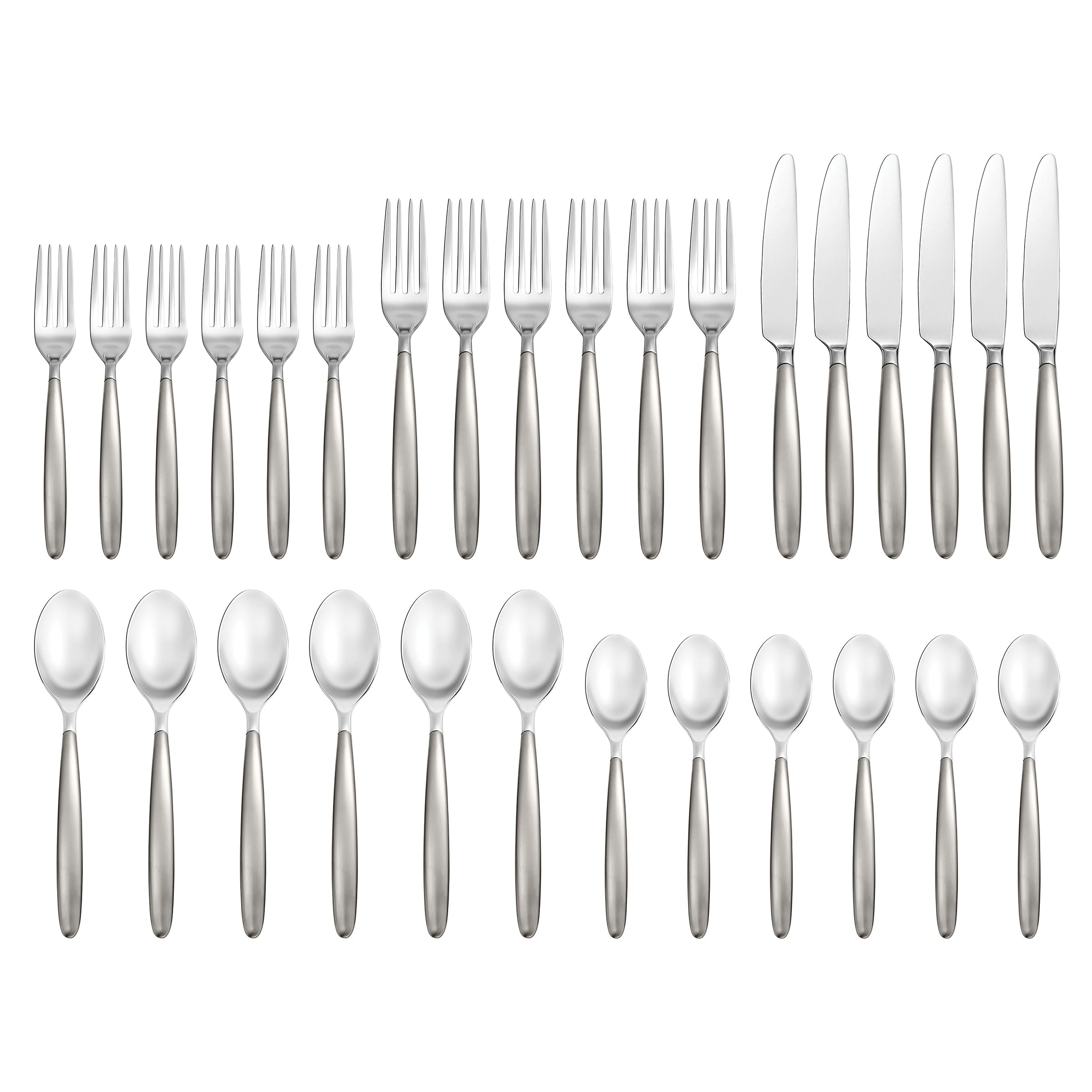 Alternative view of Tidal Frosted 30 Piece Flatware Kit