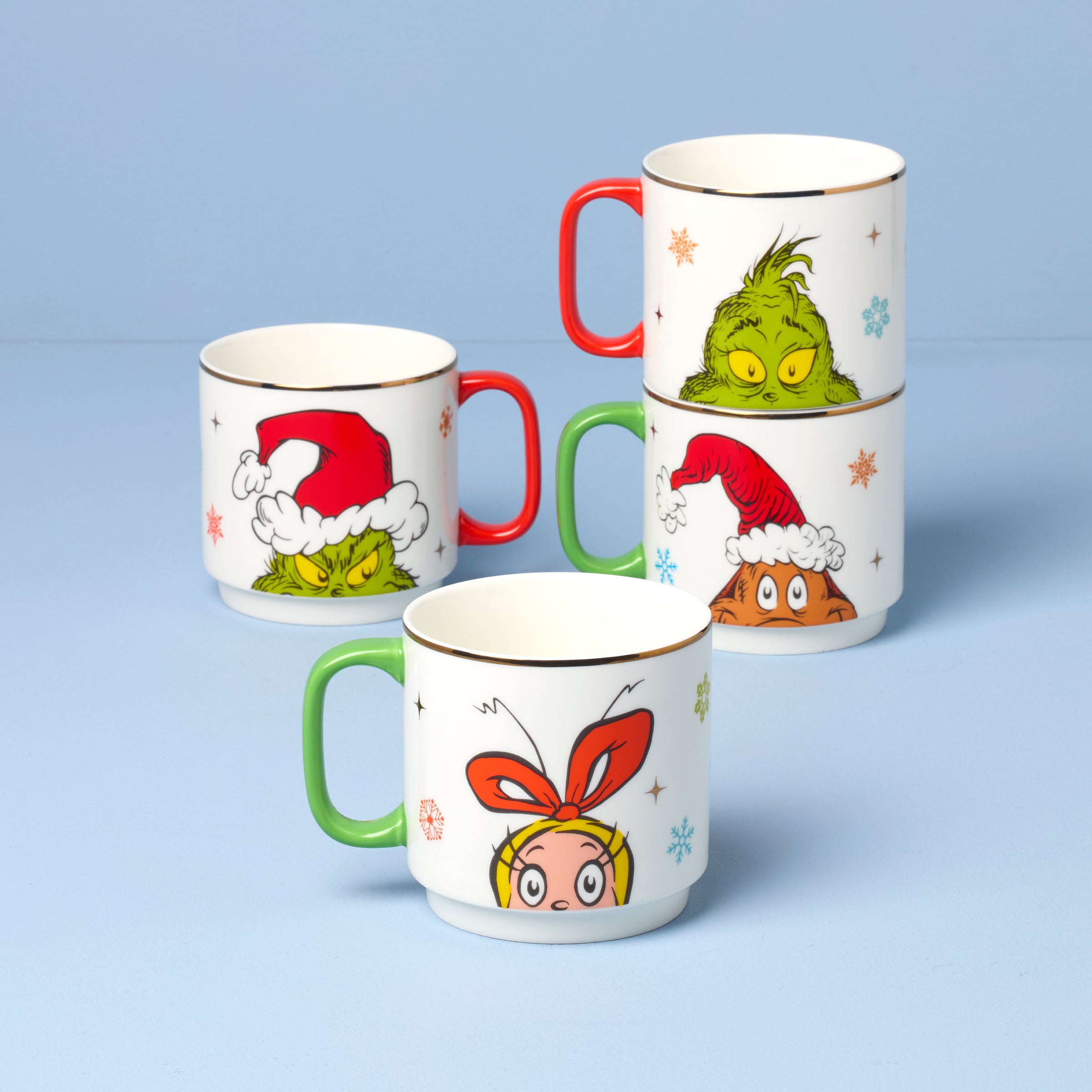 Alternative view of Merry Grinchmas Stackable Mugs   Set of 4