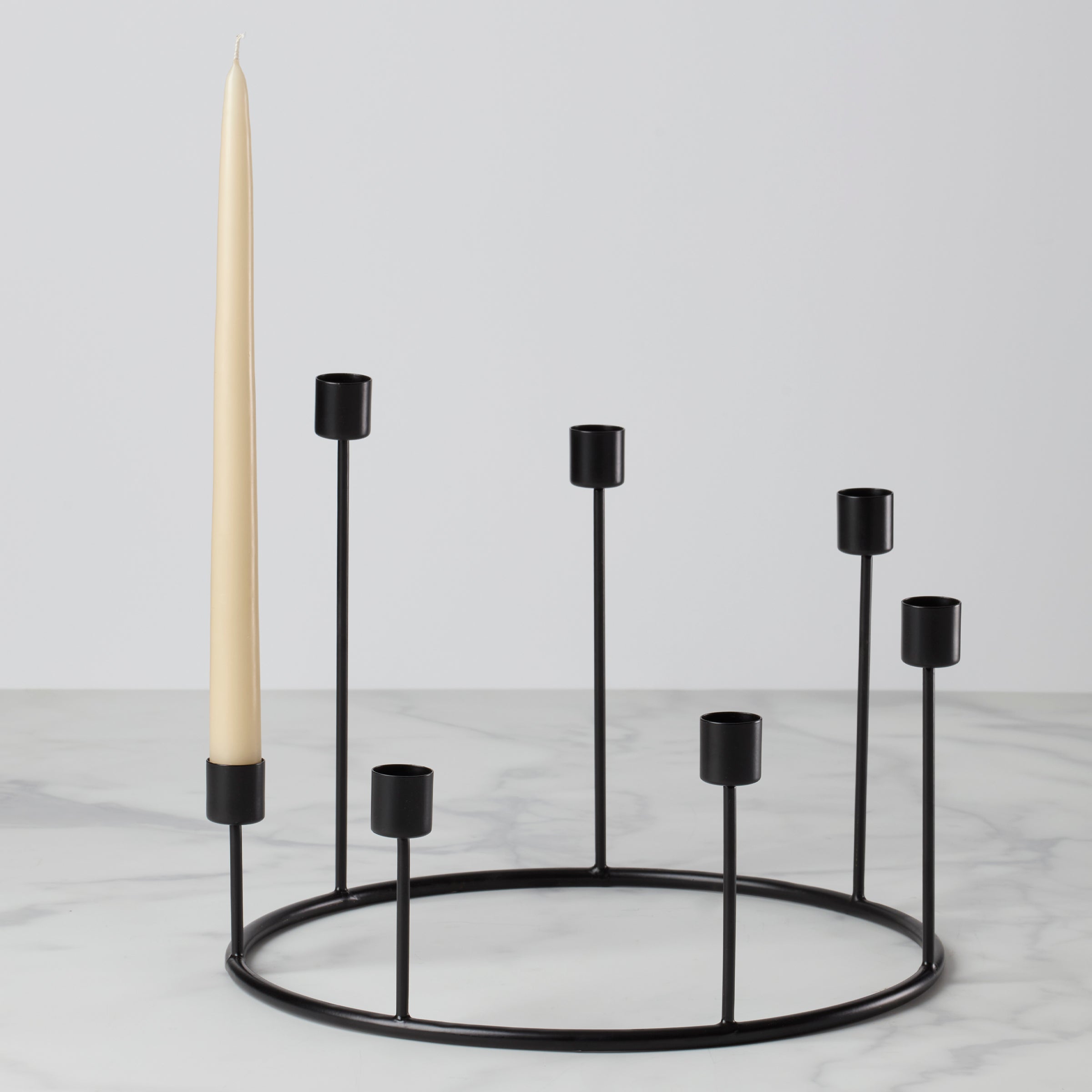 Alternative view of Kent Large Black Candlestick Wreath