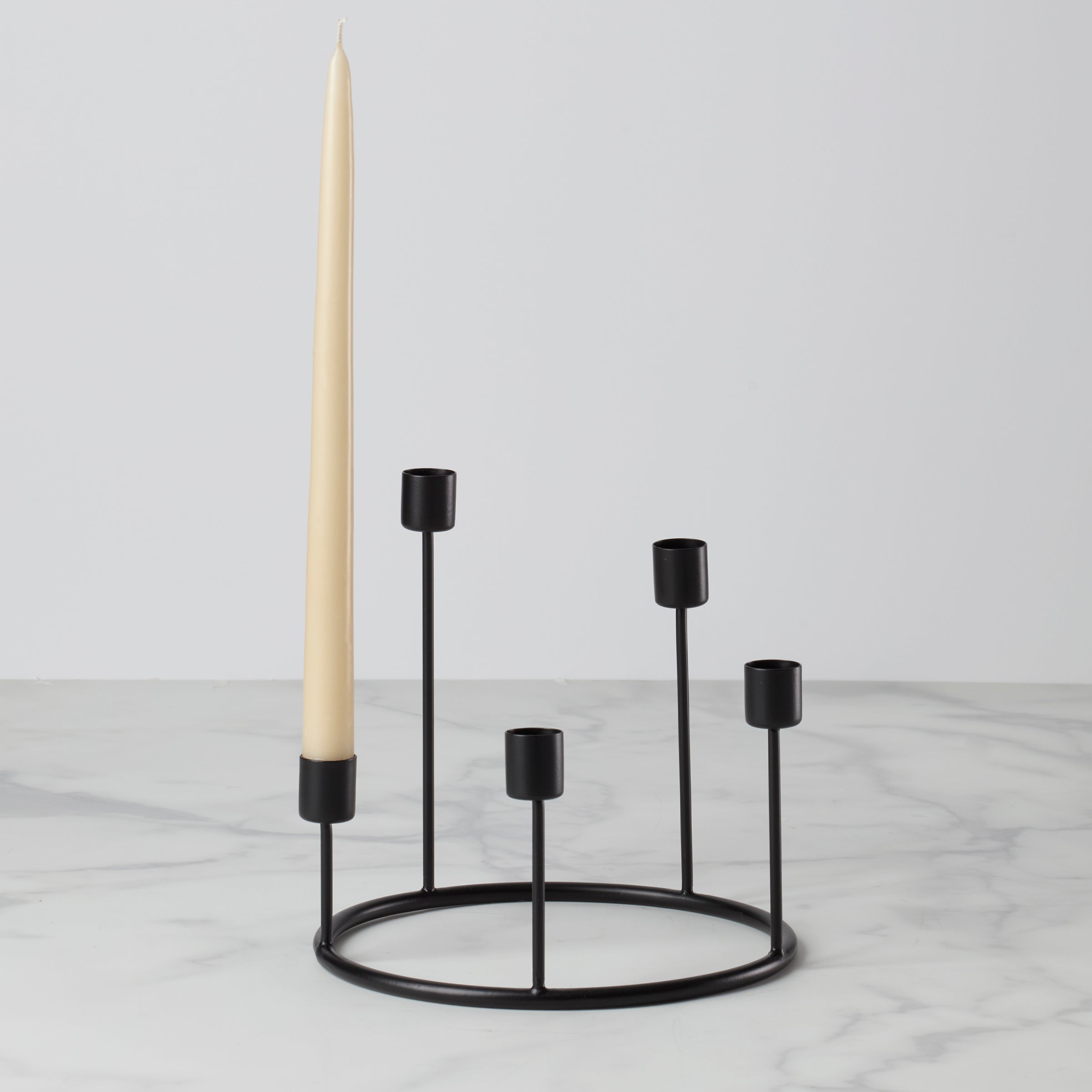 Alternative view of Kent Small Black Candlestick Wreath