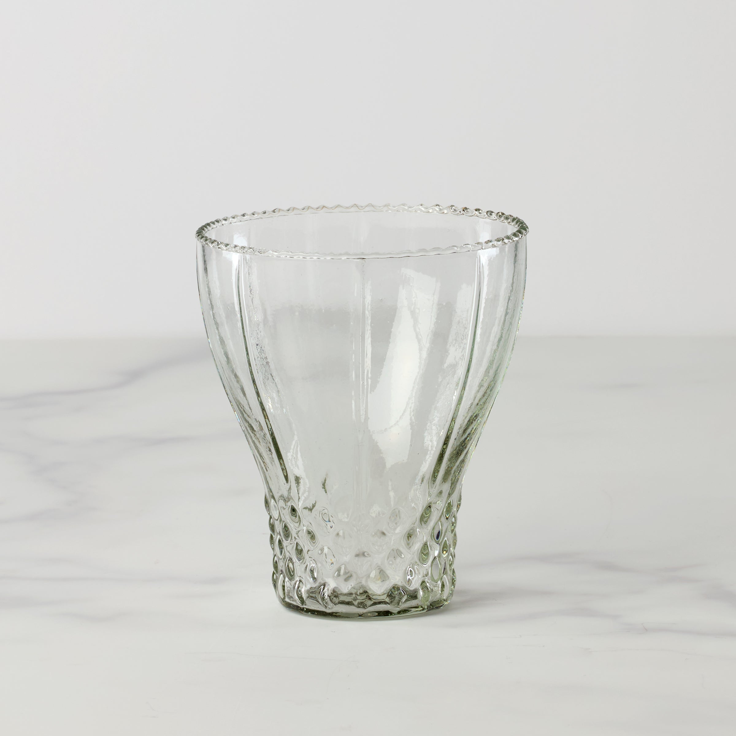 Artisan Crafted Ruffled Bell Glass