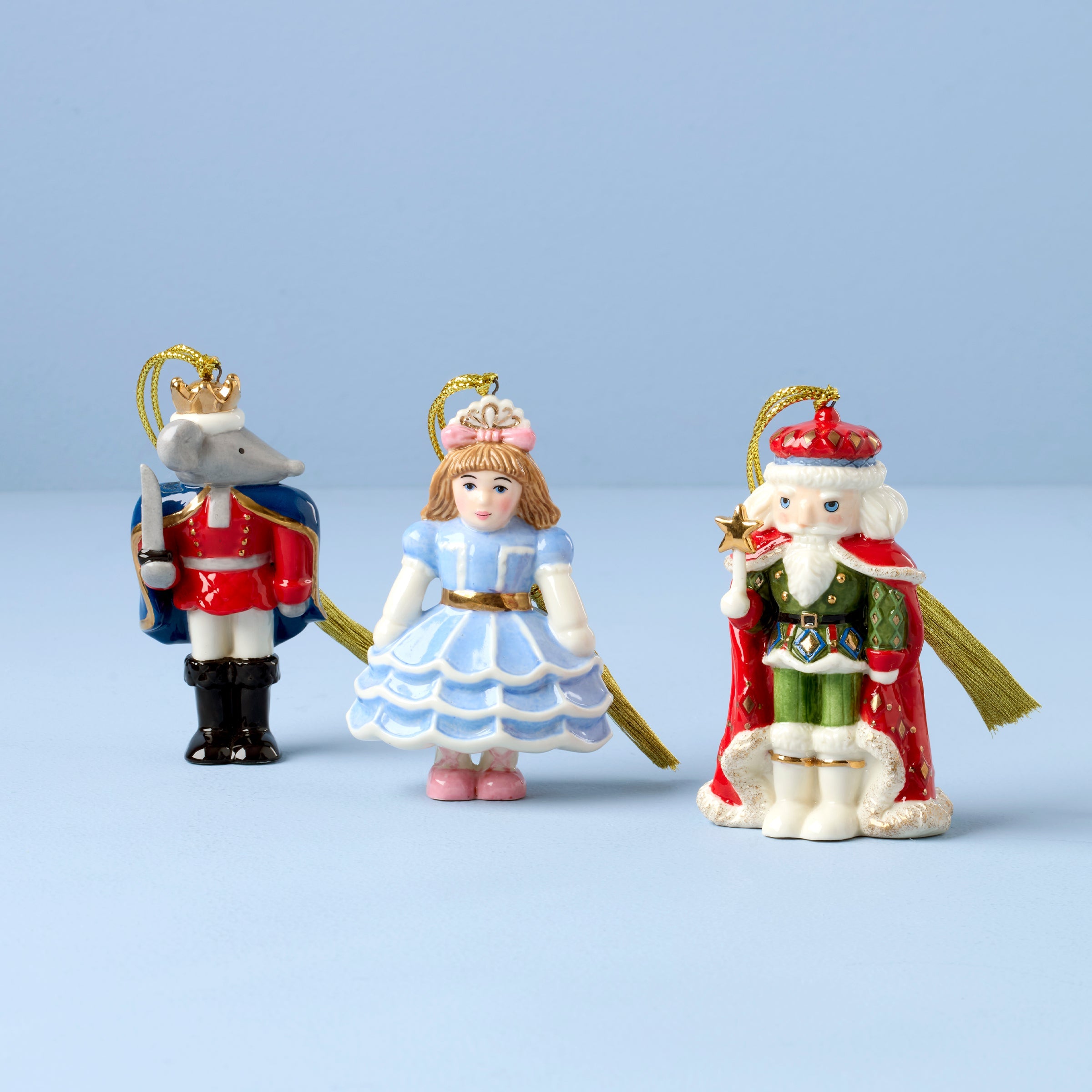 Nutcracker Ballet 3 Piece Ornament Set