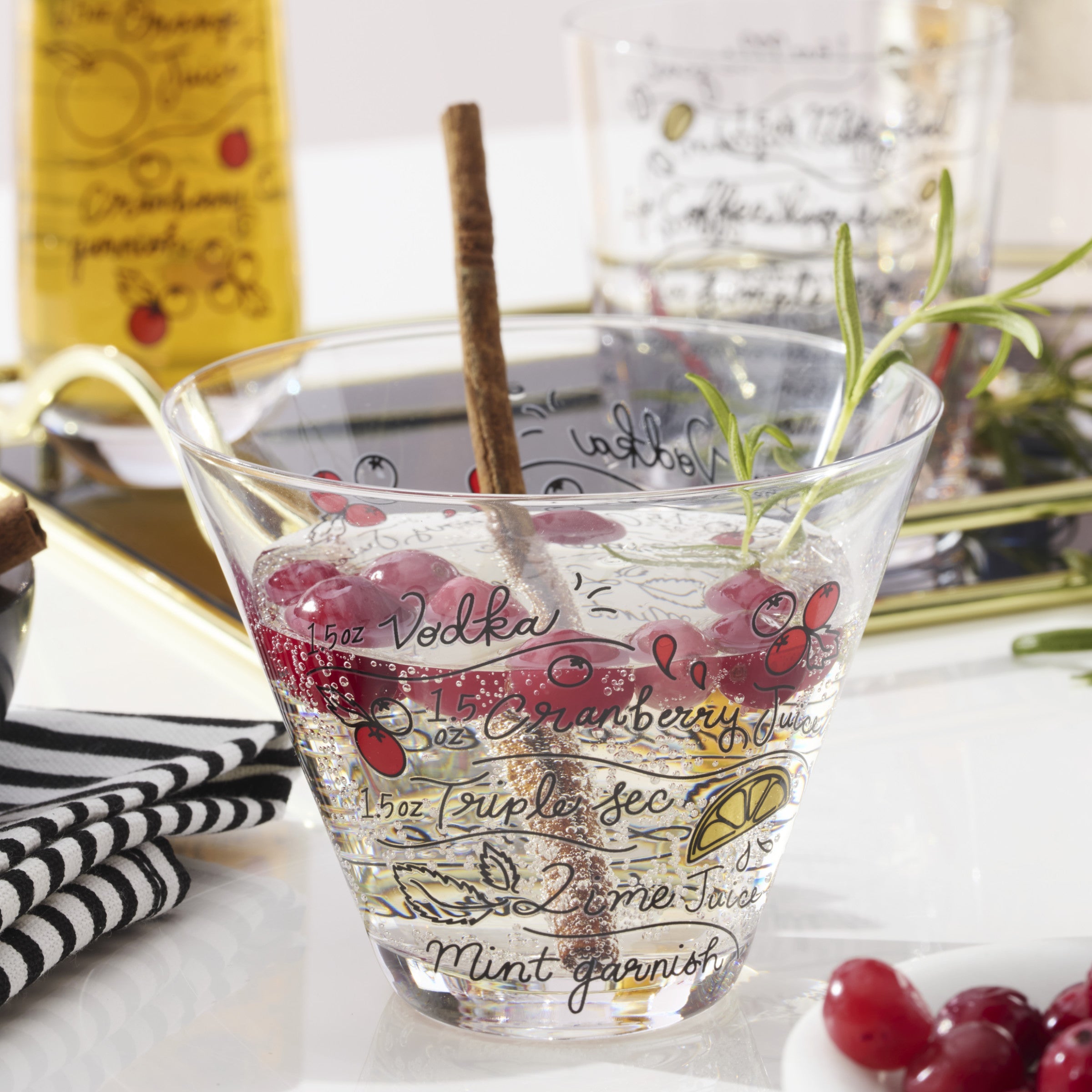 Alternative view of Make Merry Stemless Martini Glasses   Set Of 4