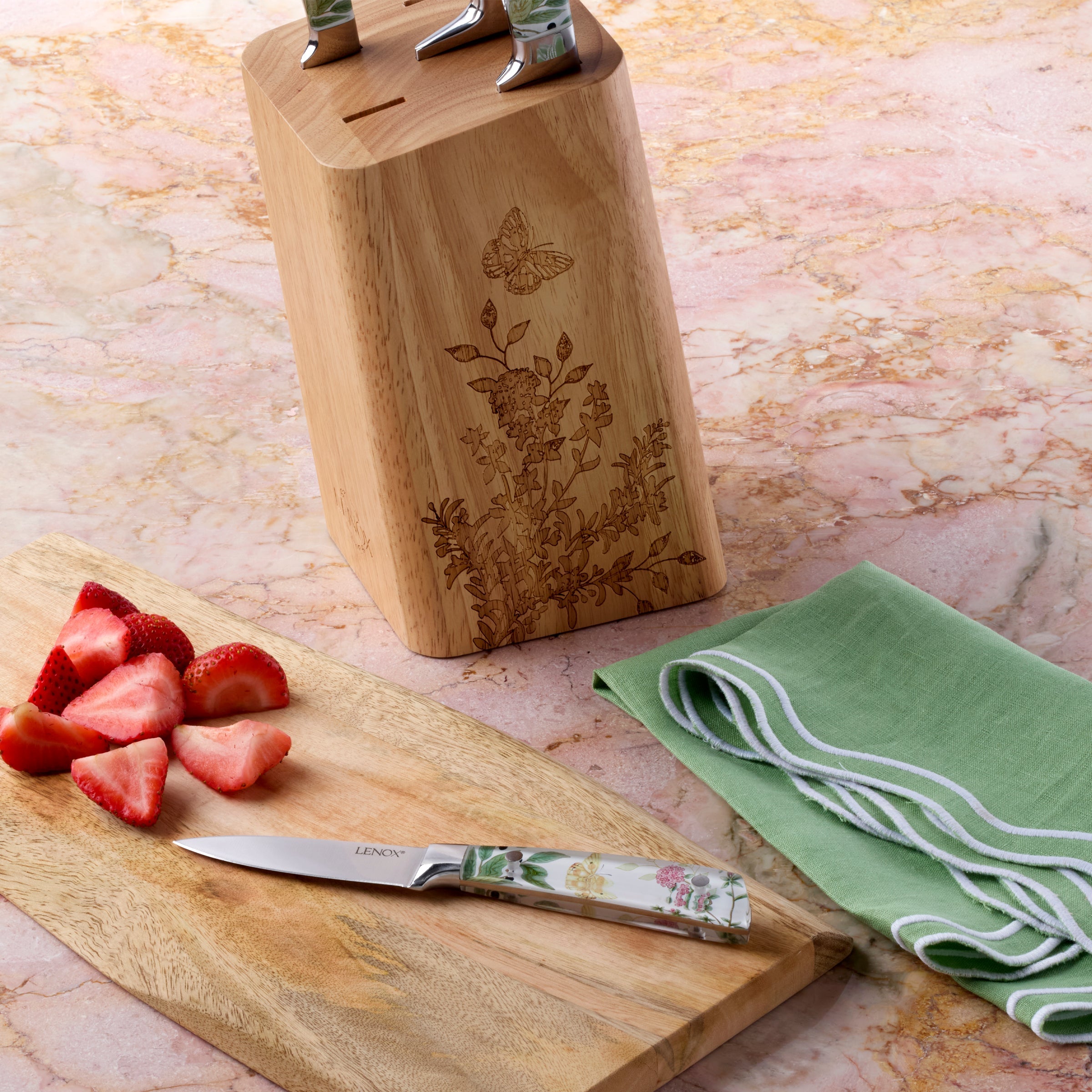 Butterfly Meadow Herbs 6 Piece Cutlery Block Set - Image 6