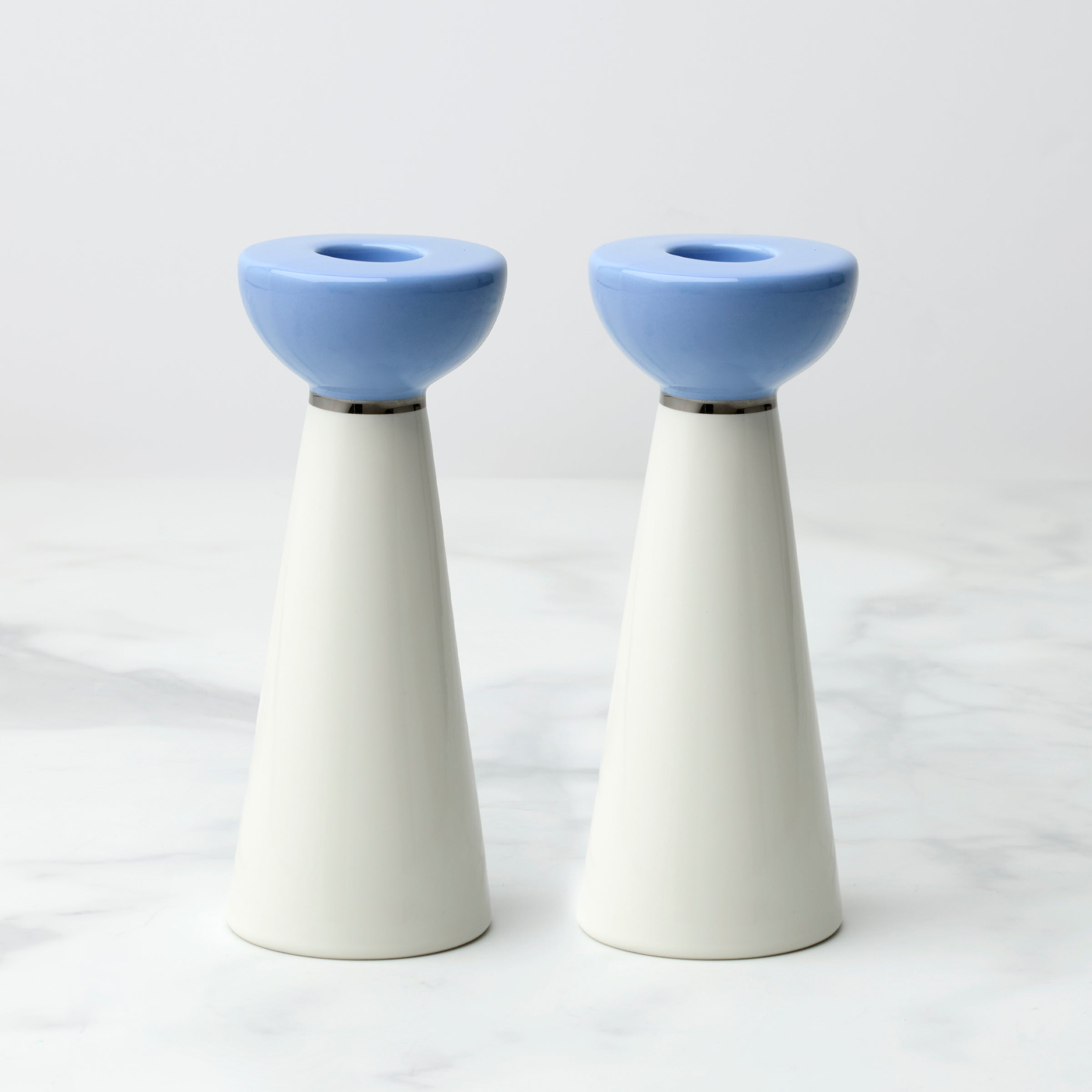 Oak Street Candlestick Holders   Set of 2