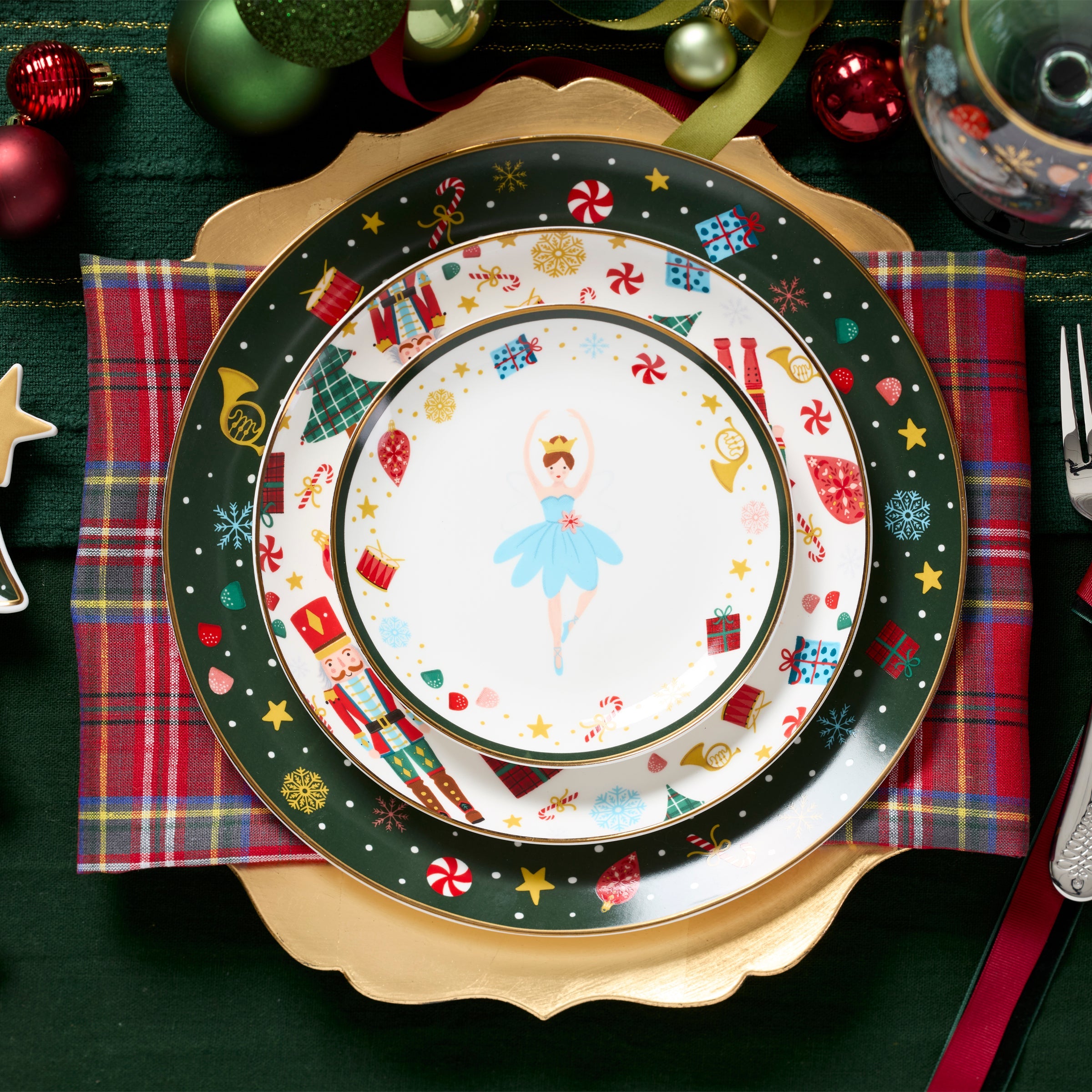 Alternative view of Nutcracker Ballet Accent Plates   Set of 4