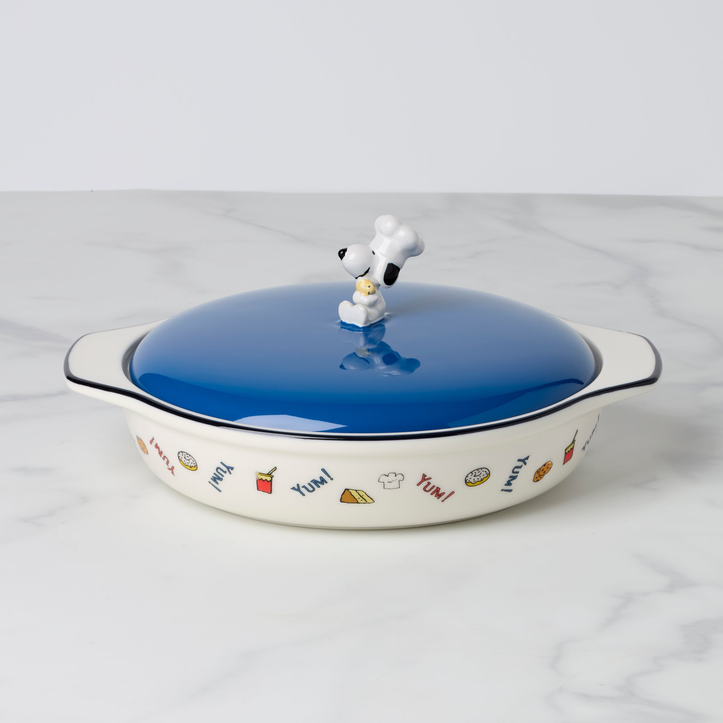 Chef Snoopy Covered Casserole Dish