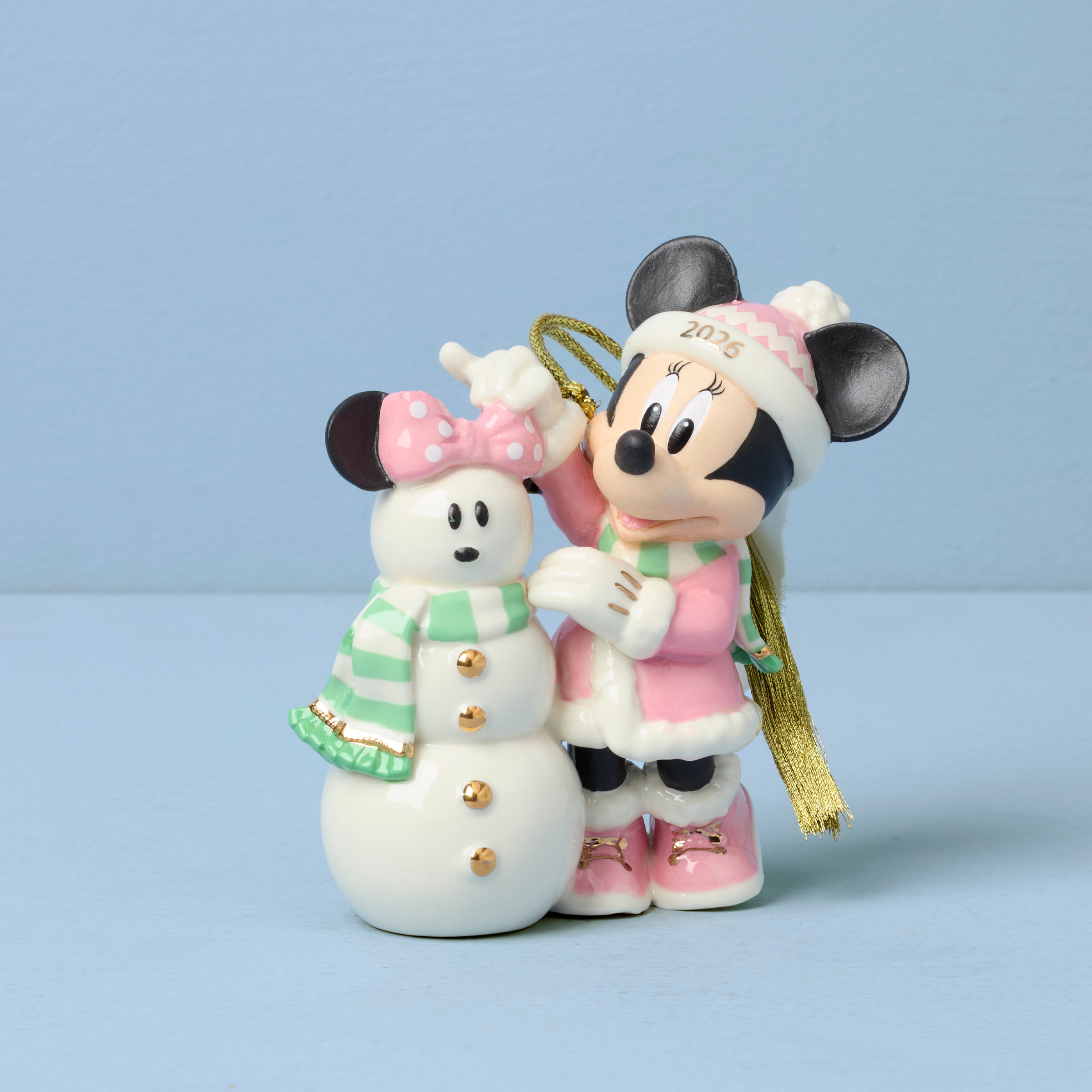 2026 Minnie Matching Snowman Ornament