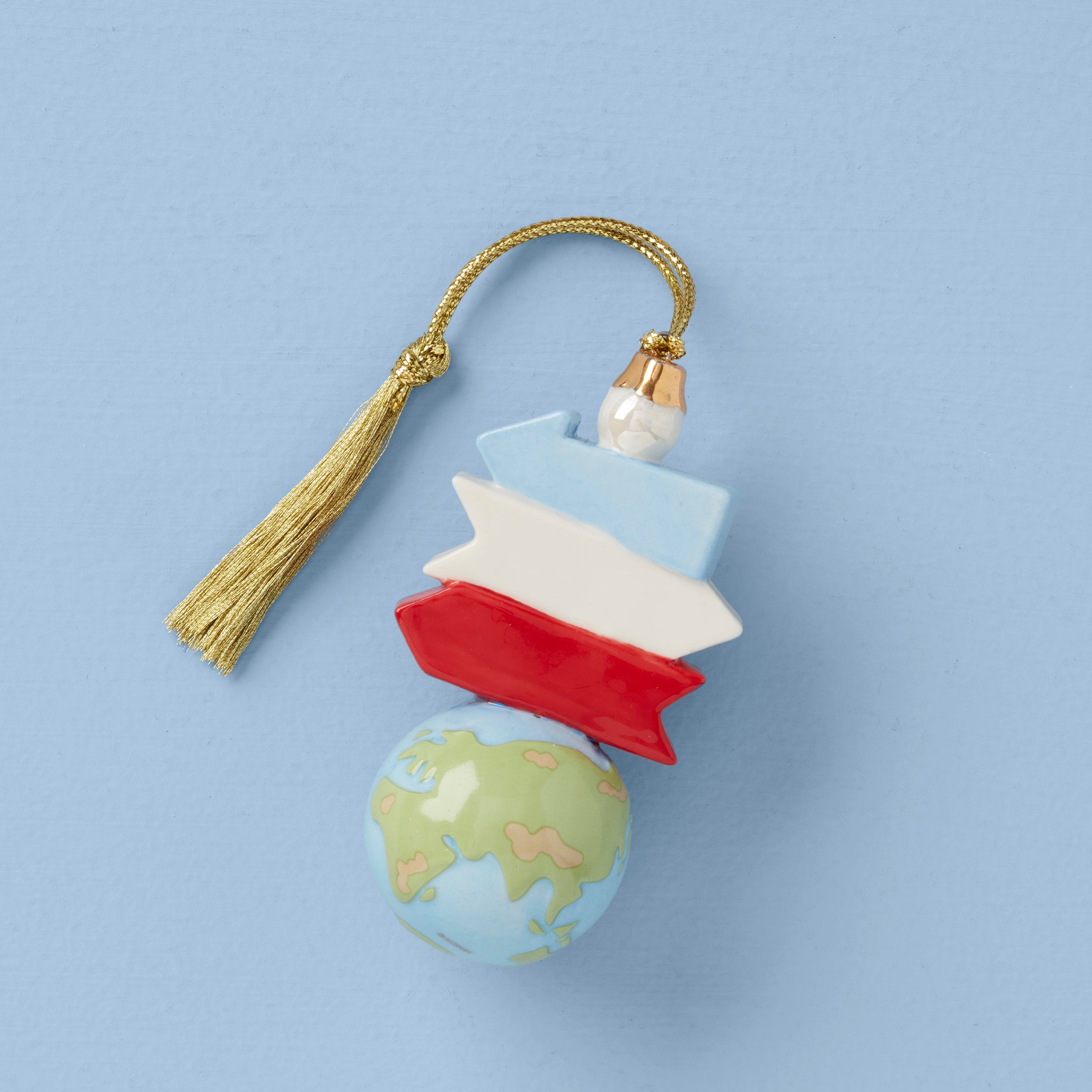 Alternative view of Personalized Travel Ornament