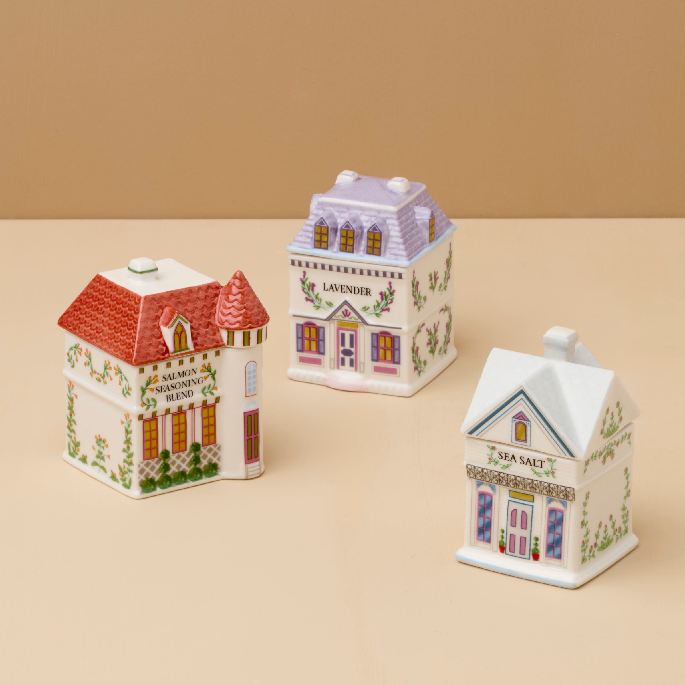 Lenox Spice Village 3 Piece West Coast Spice Jars Set