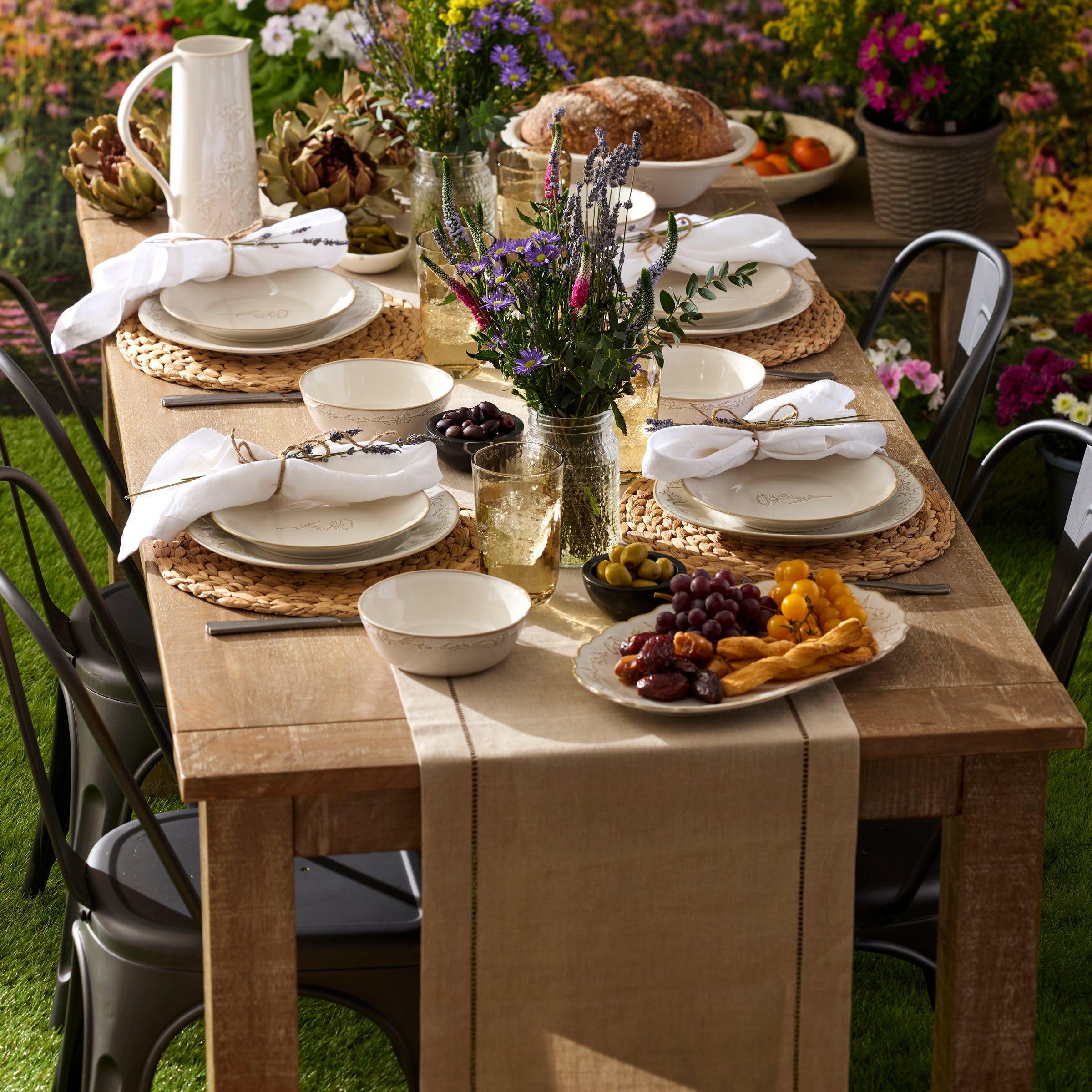 Alternative view of Homespun 12 Piece Dinnerware Set
