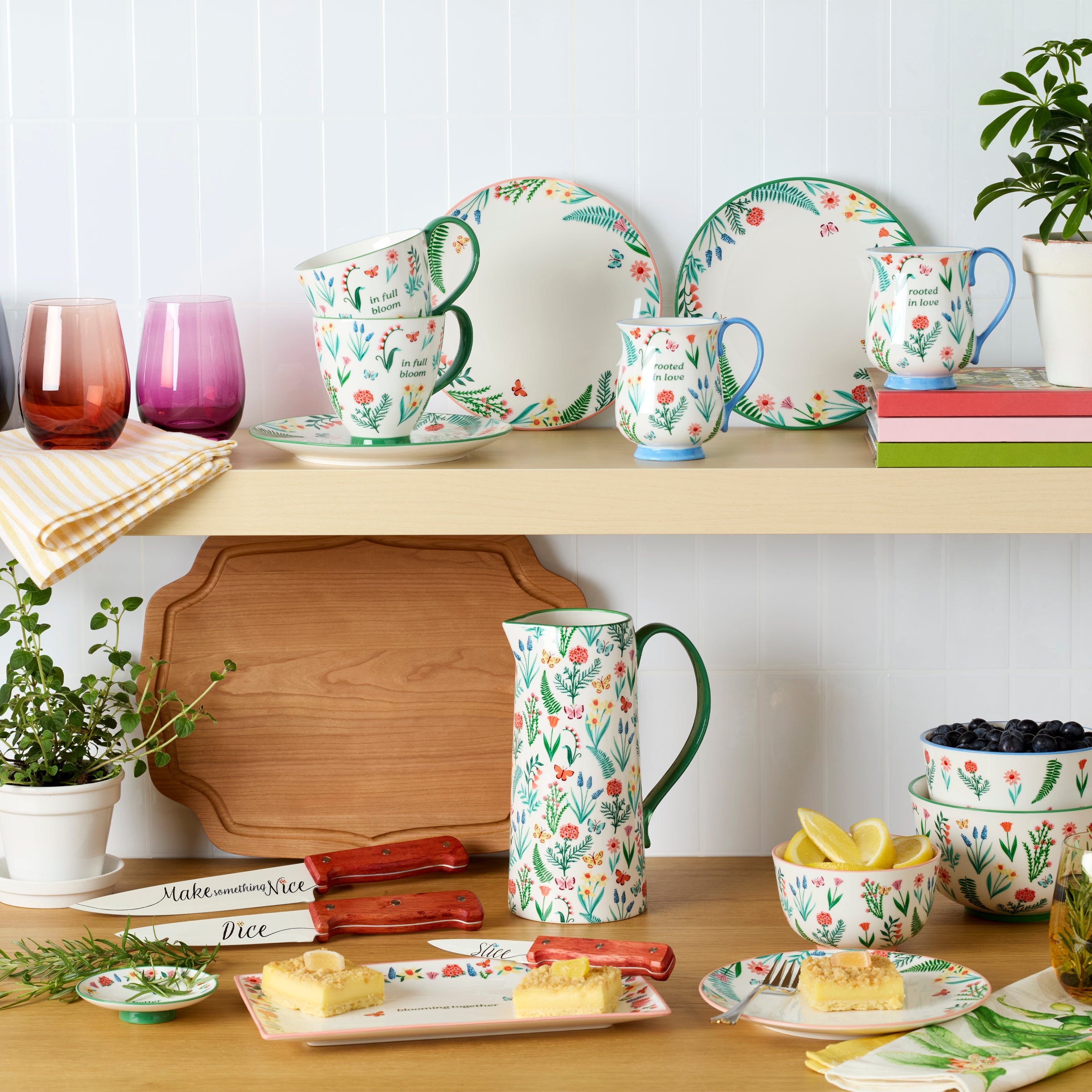 Alternative view of First Blooms Accent Plates   Set of 4