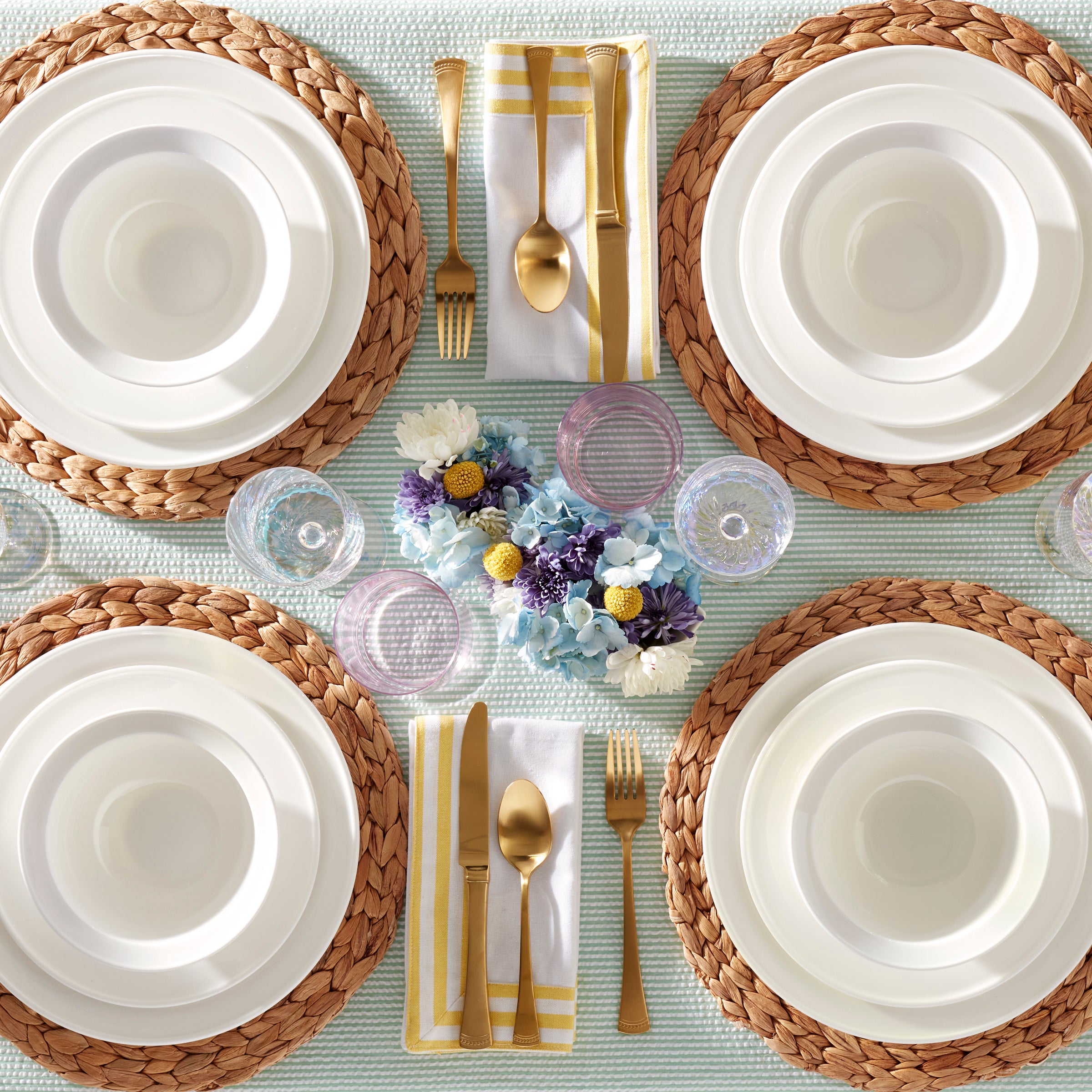 Alternative view of Studio 1414 Rimmed 16 Piece Dinnerware Set