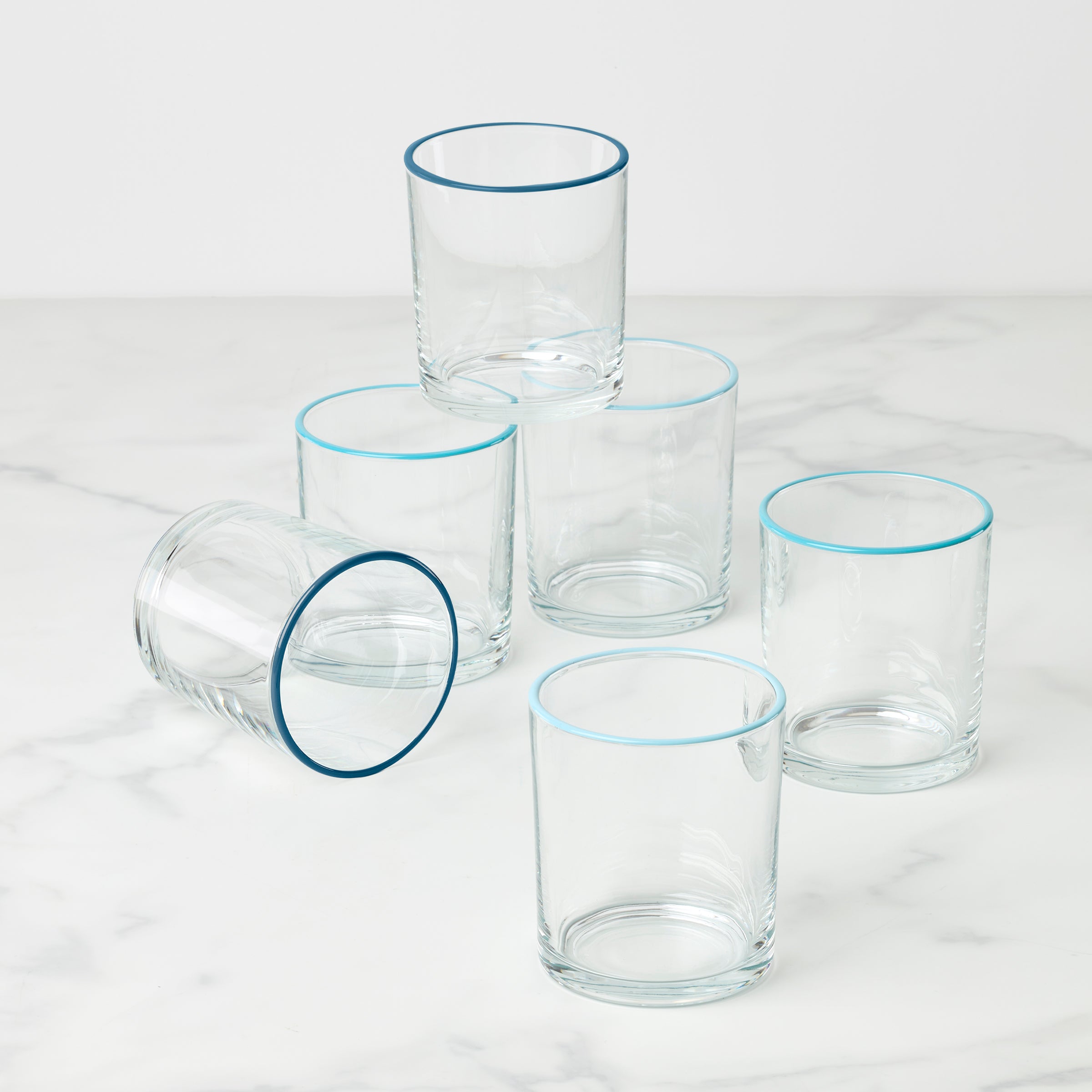24 Seven Turquoise Medium Tumbler Set Of 6