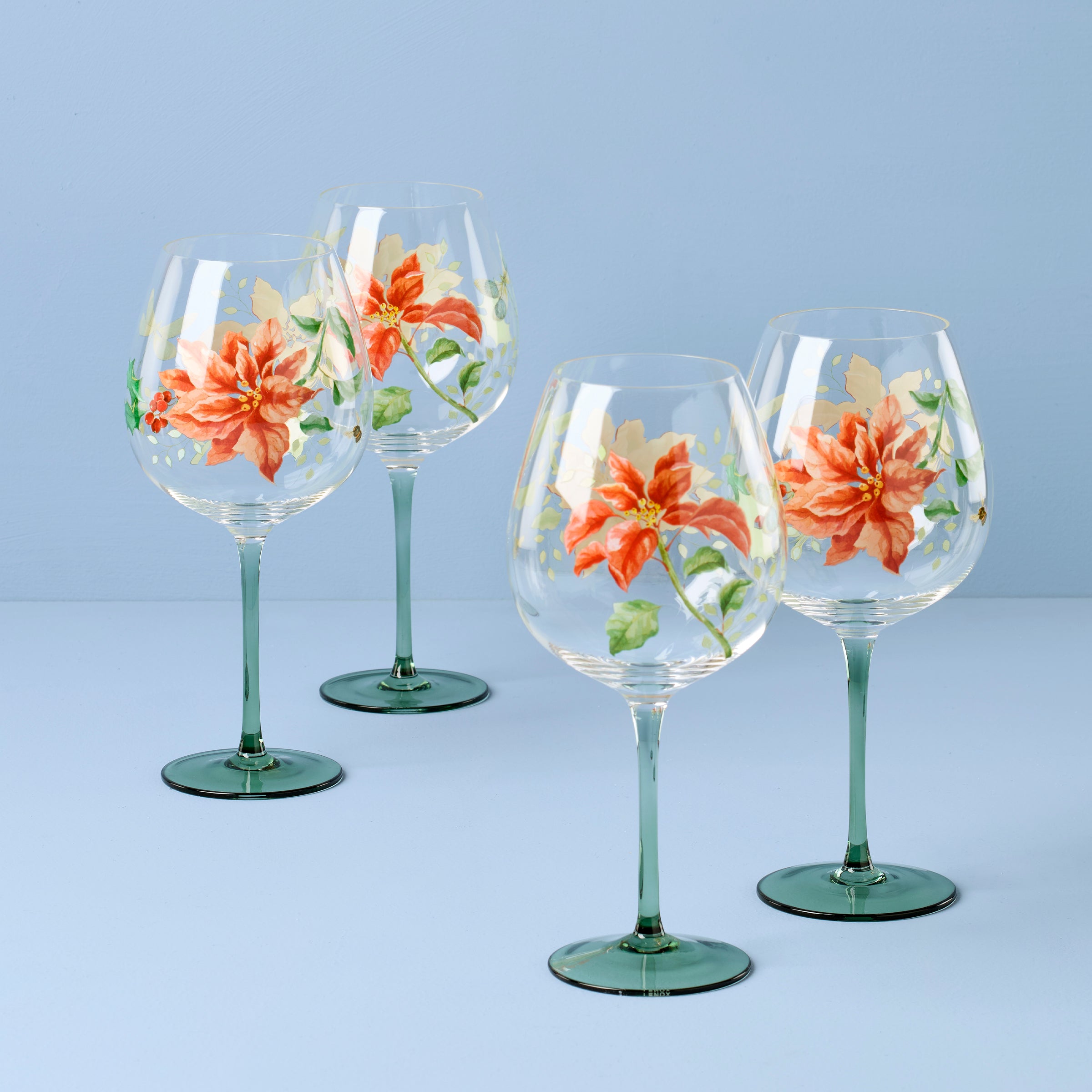 Butterfly Meadow Holliday Balloon Glasses   Set Of 4