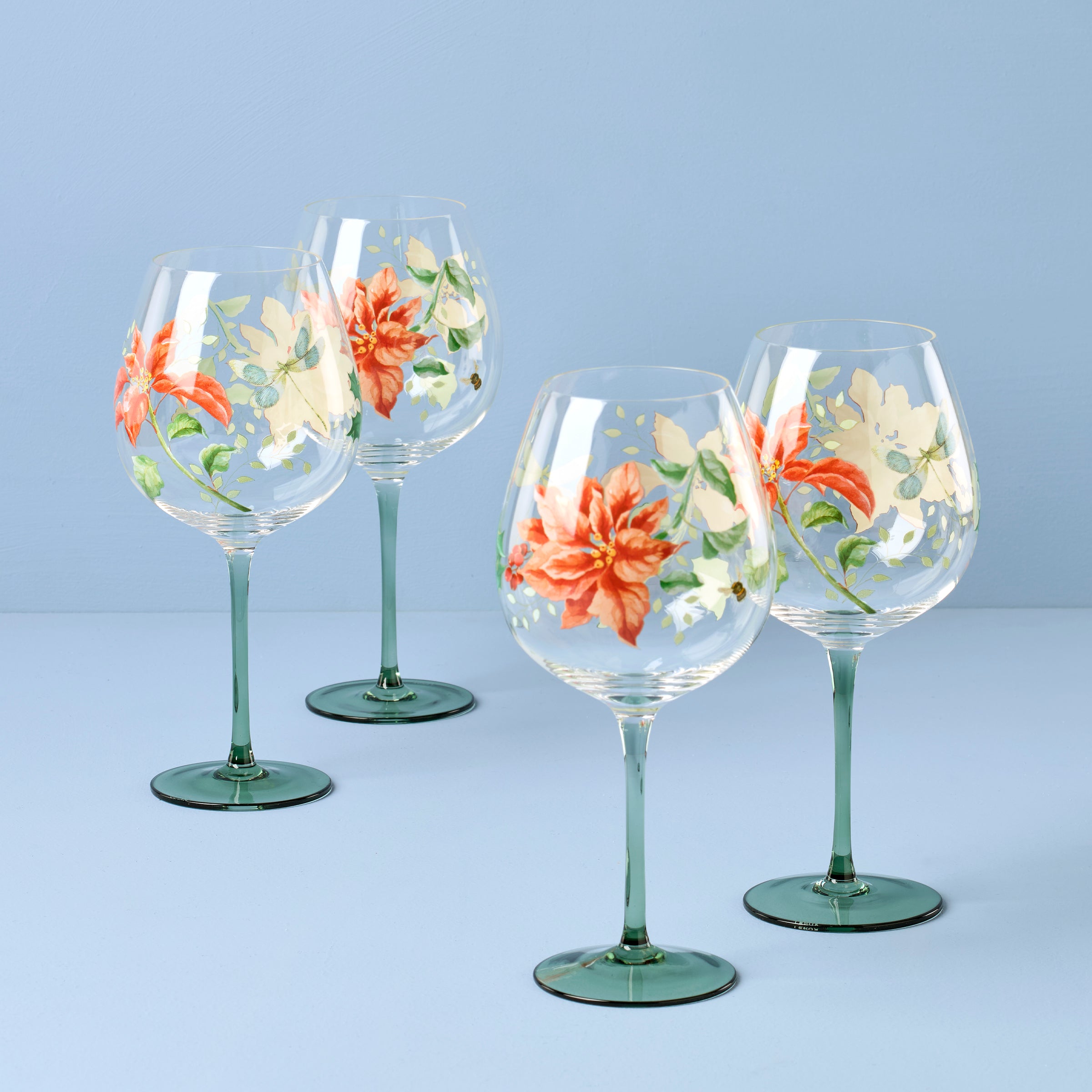 Alternative view of Butterfly Meadow Holliday Balloon Glasses   Set Of 4
