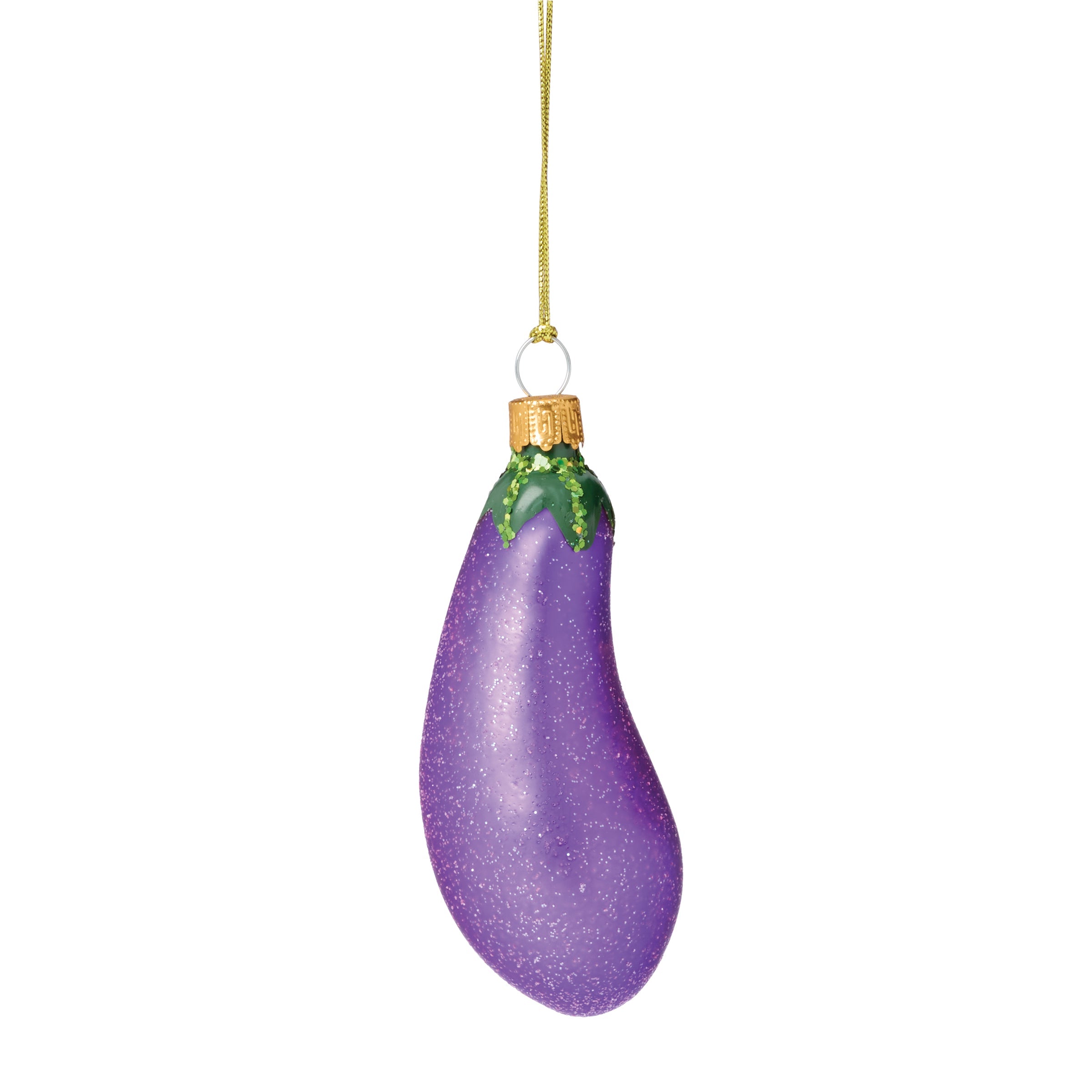 Blown Glass Eggplant Ornament - Image 4
