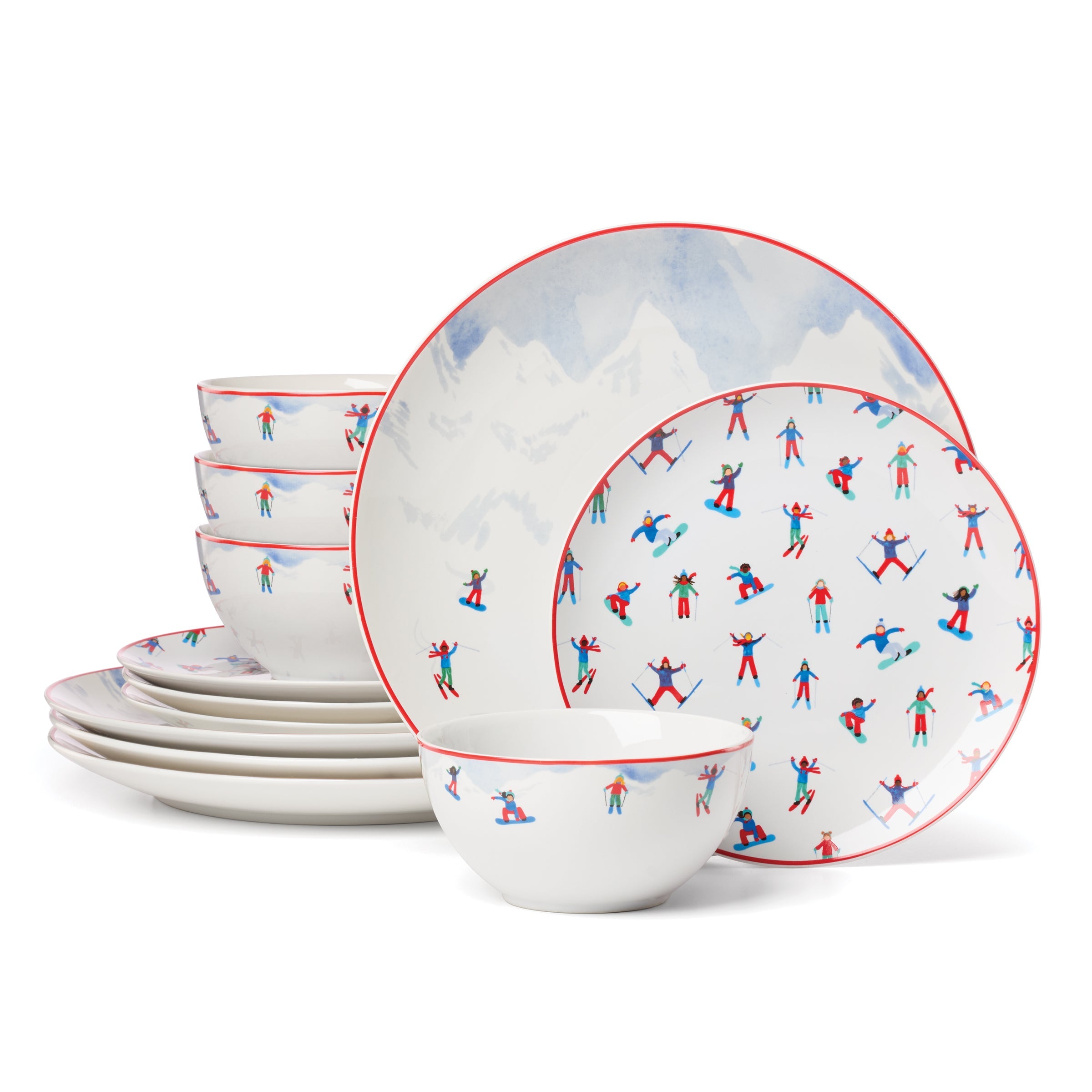 Snowbound 12 Piece Dinnerware Set