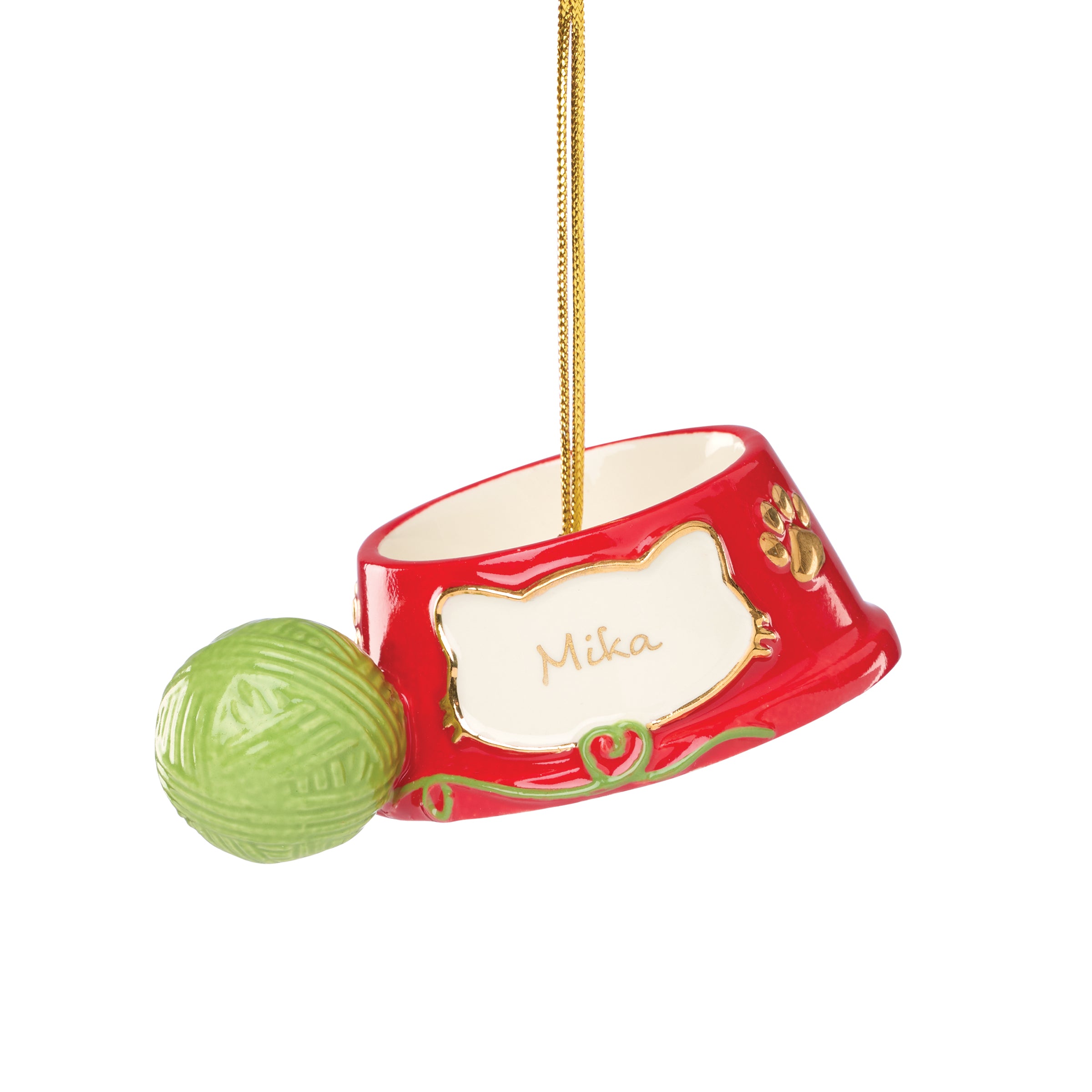 Personalized Cat Bowl Ornament - Image 3