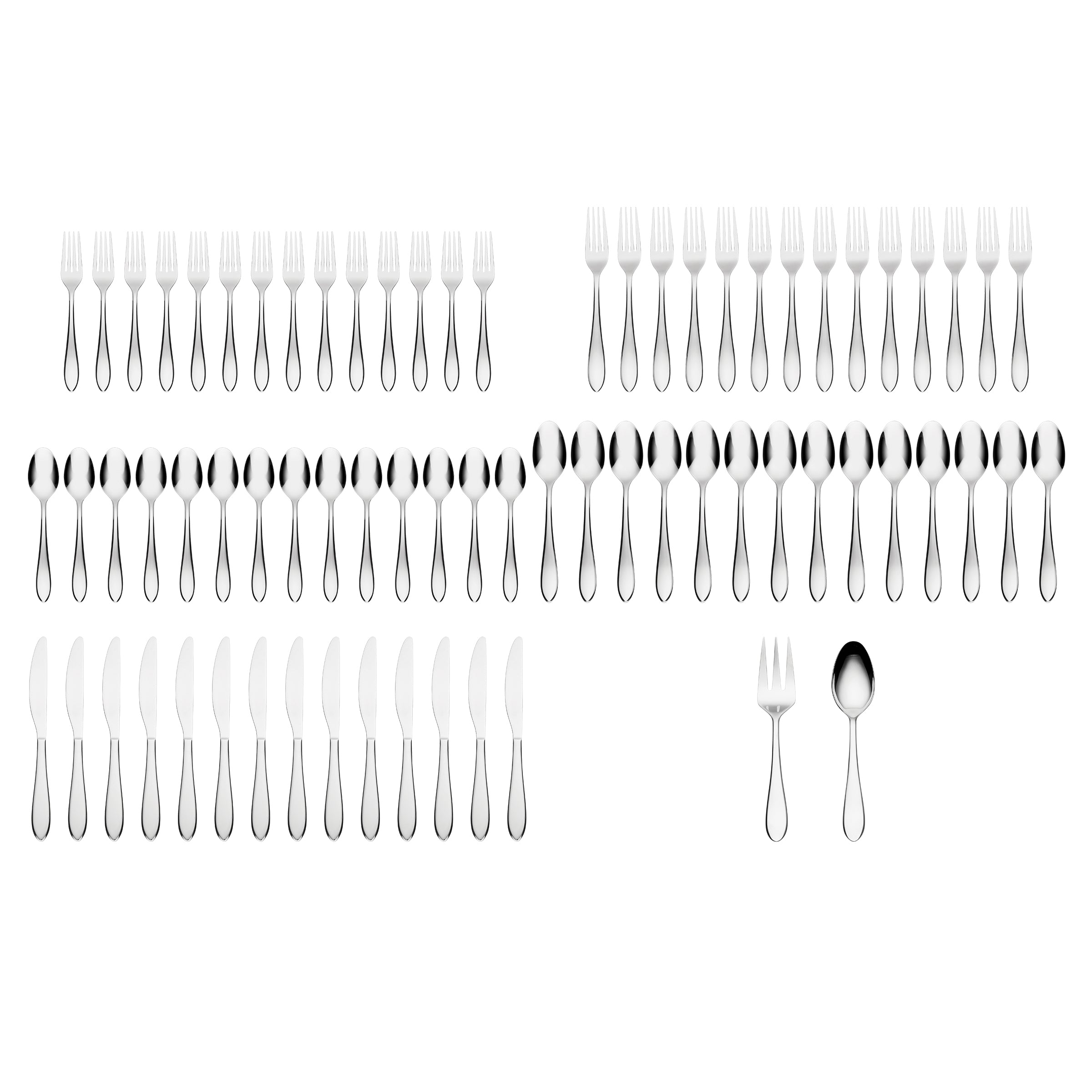 Alternative view of Delia Mirror 72 Piece Flatware Set