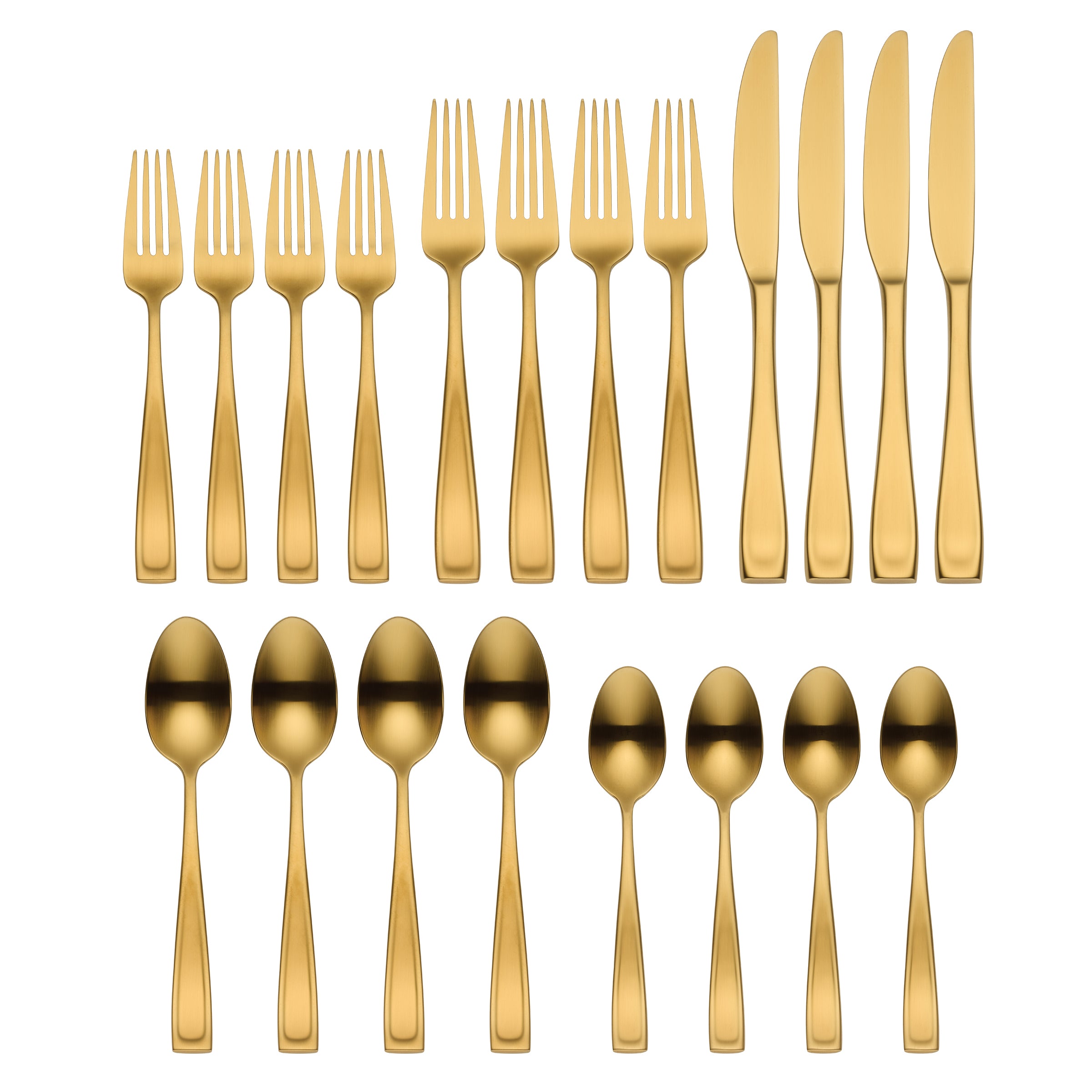 Moda Gold Satin 20 Piece Flatware Set - Image 2