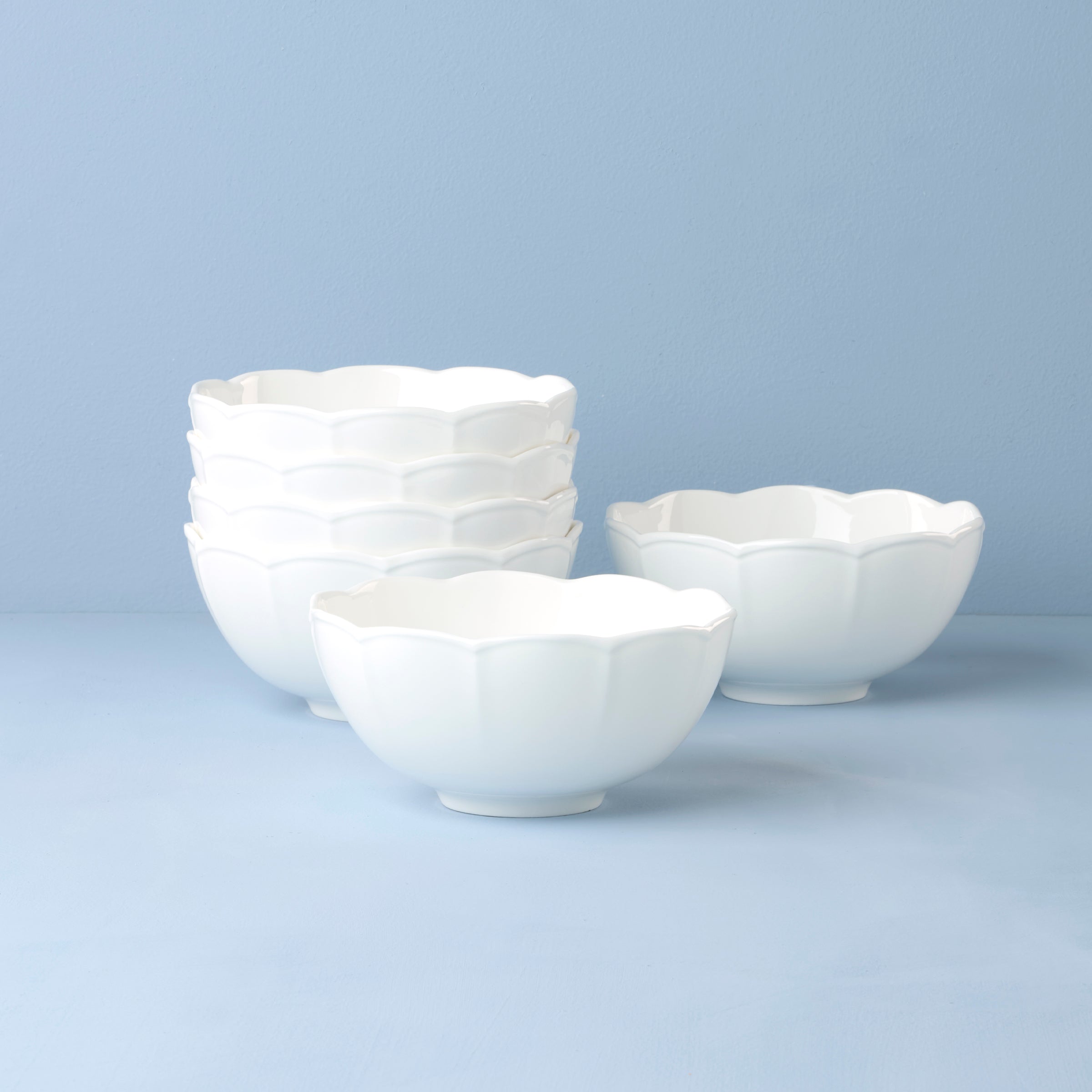 Studio 1414 Scallop, All Purpose Bowls, Set of 6