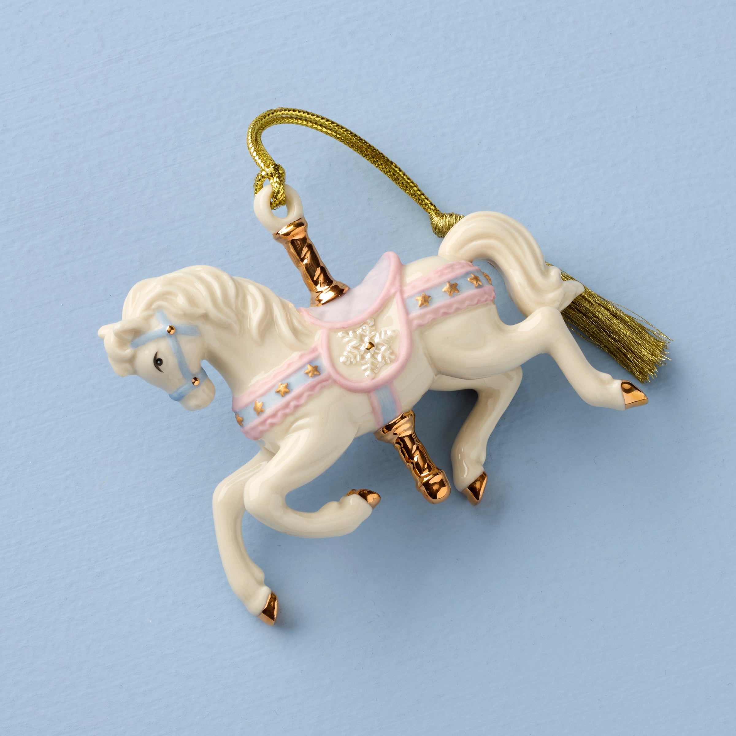 Alternative view of Snowflake Carousel Horse Ornament
