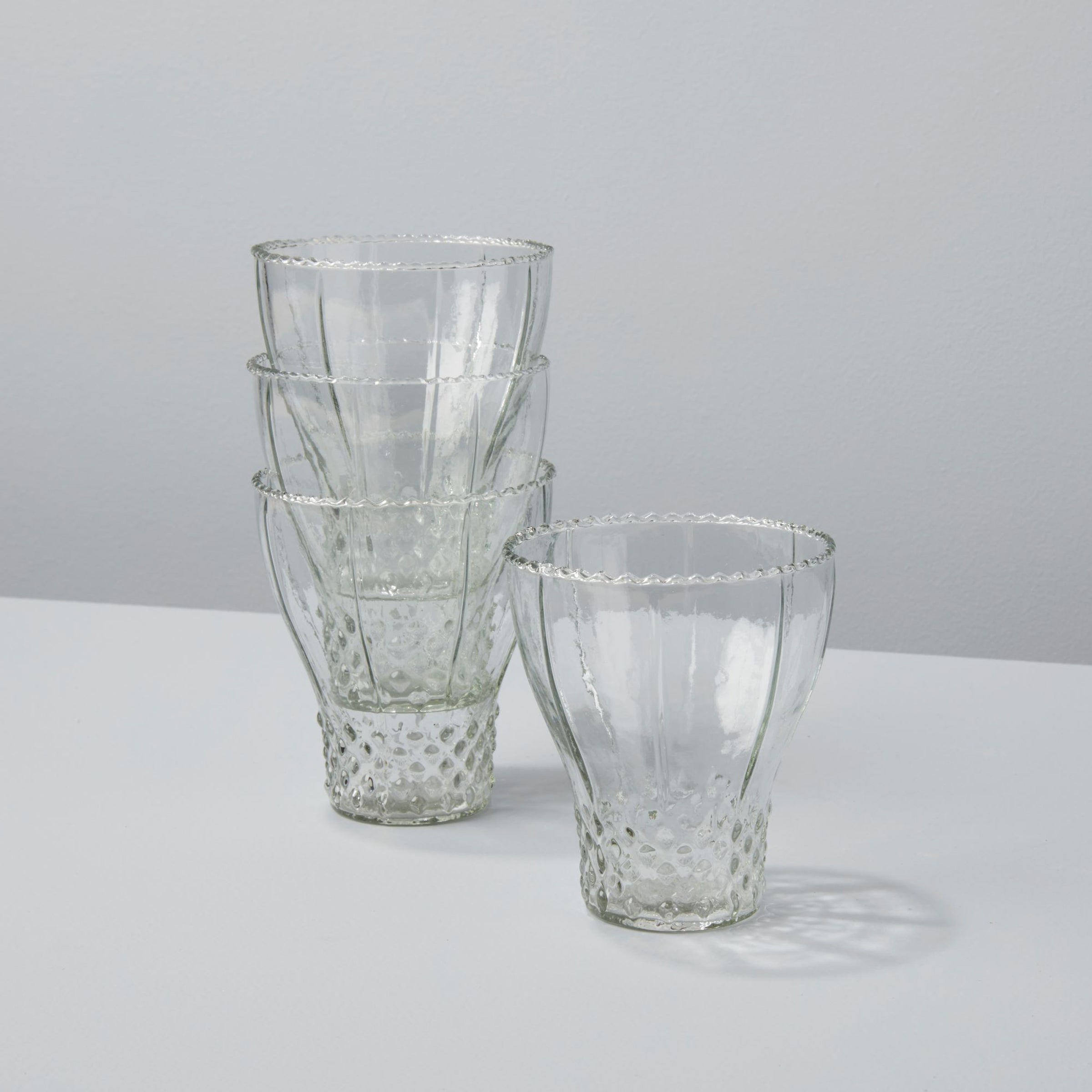 Ruffle Bell Glasses, Set of 4