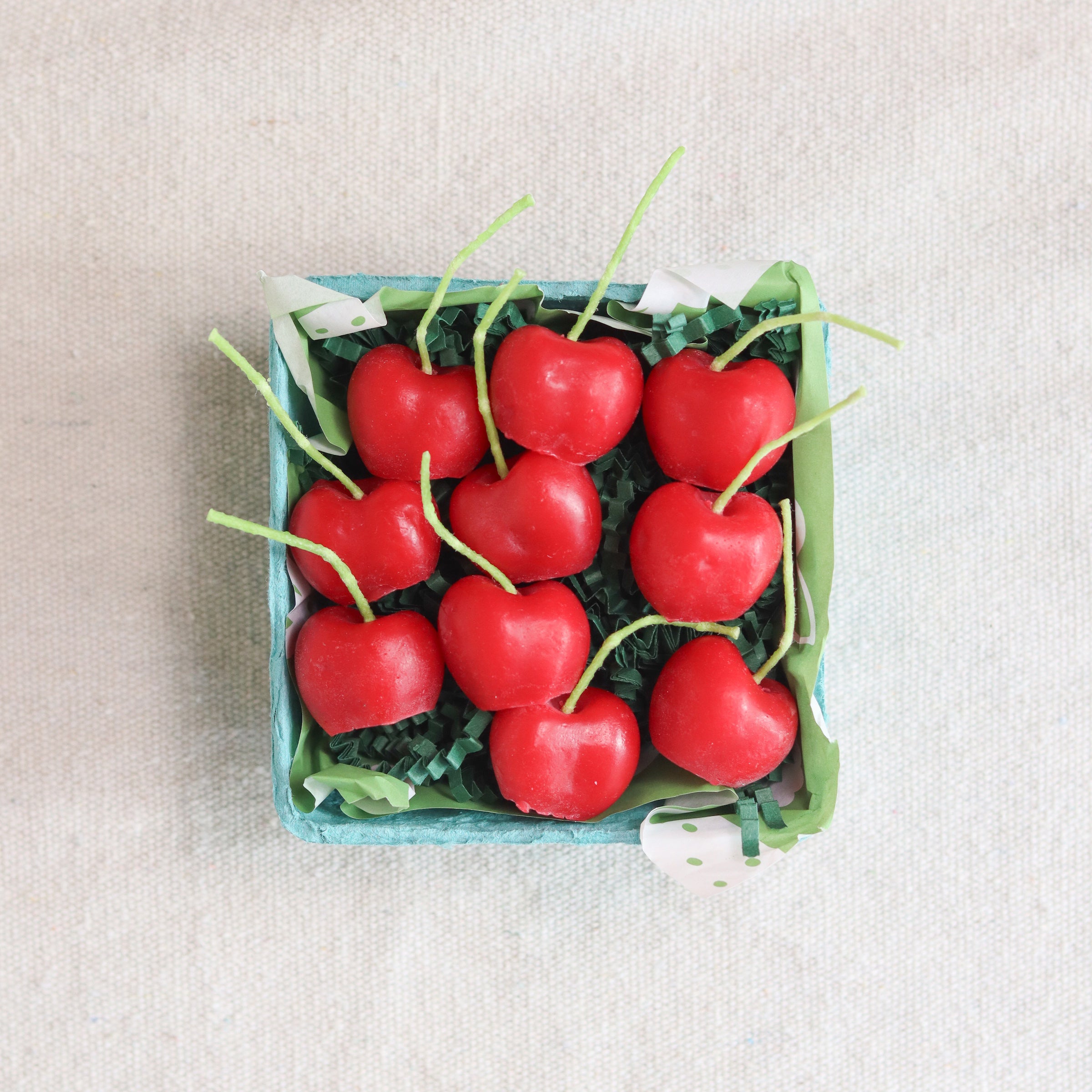 Alternative view of Cherry Beeswax Birthday Candles