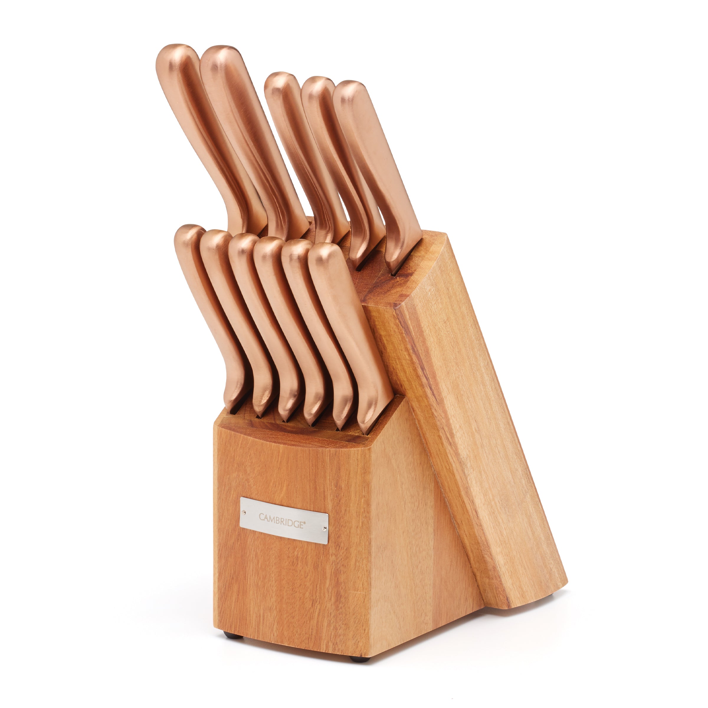 Rame Smooth Copper 12 Piece Cutlery Block Set