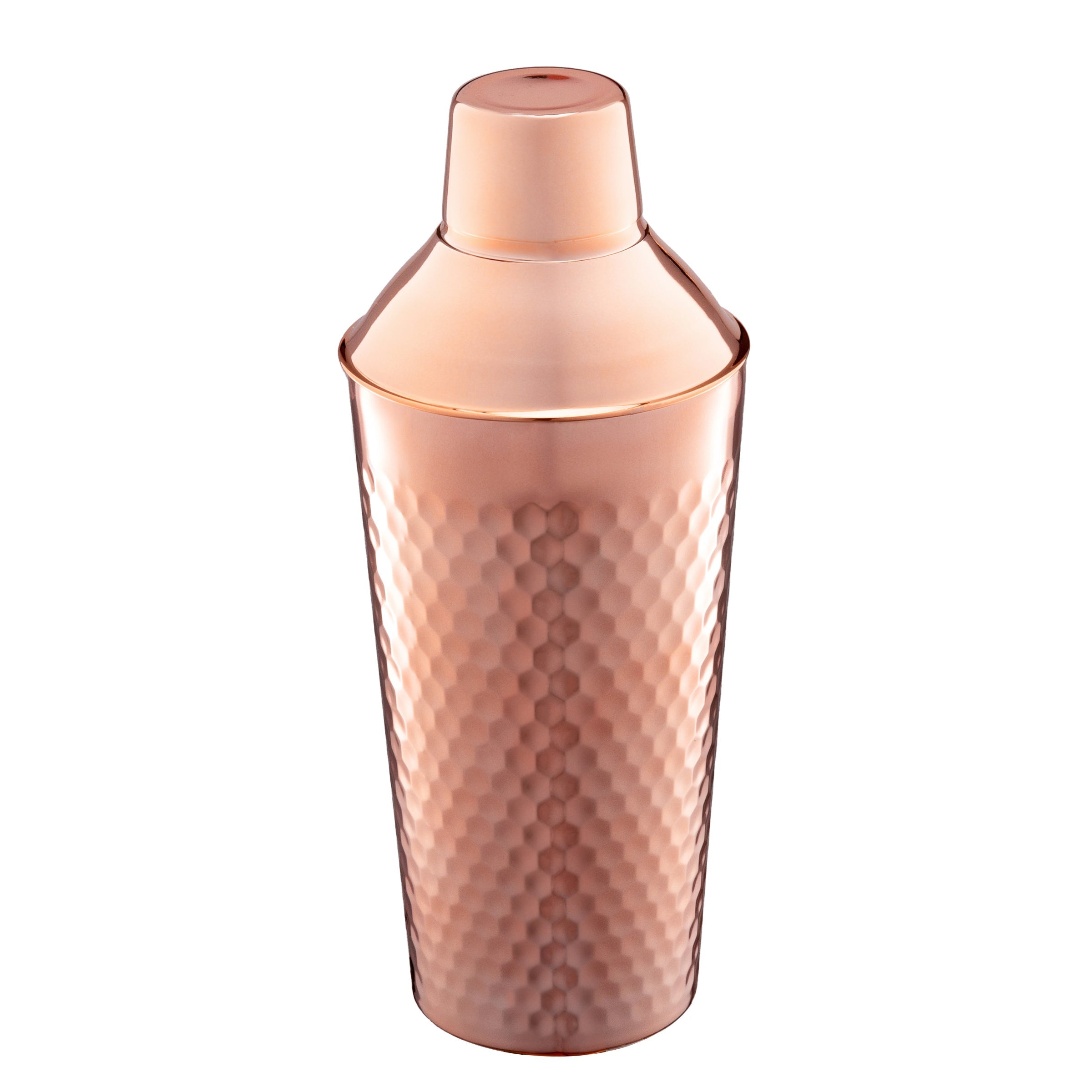 Copper Faceted Cocktail Shaker