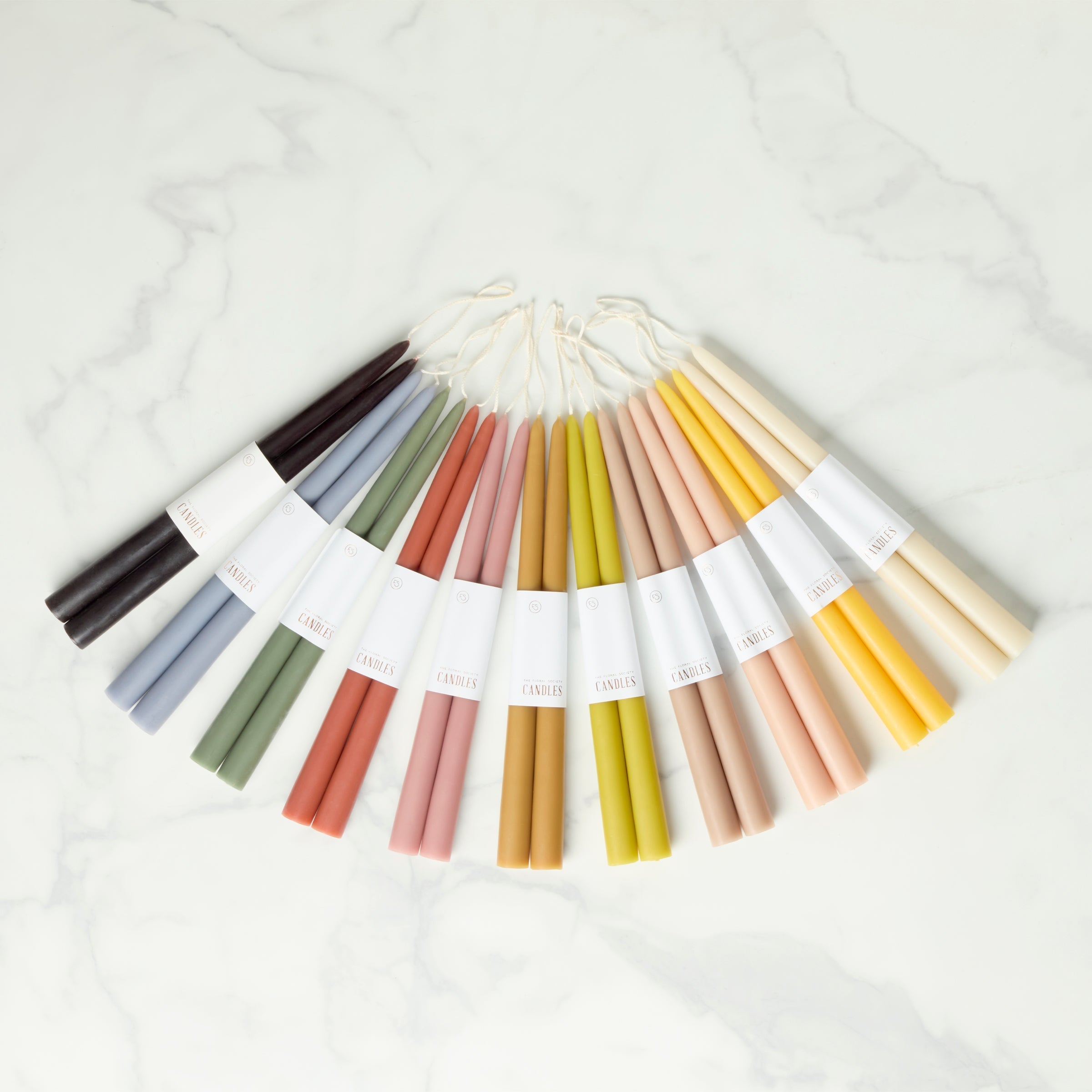 Alternative view of Dipped 12" Taper Candle Pair   Citrine