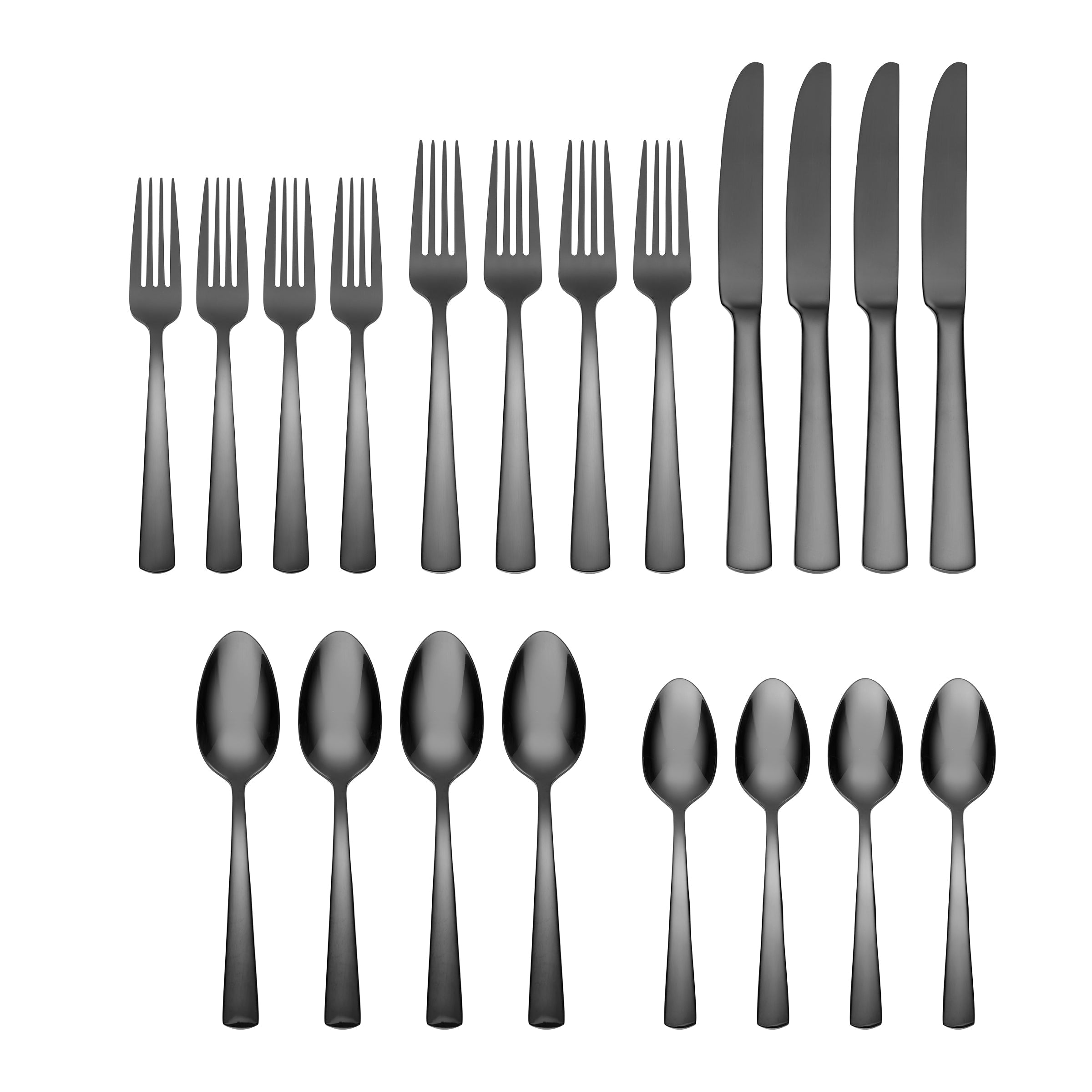 Alternative view of Aptitude Midnight Glossy 20 Piece Flatware Set