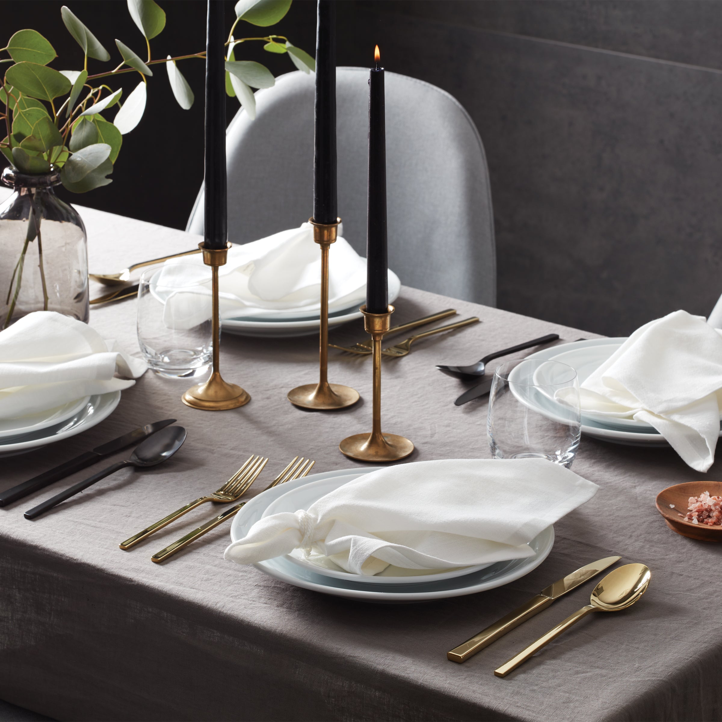 Allay Black Champagne 40 Piece Flatware Set - Image 6