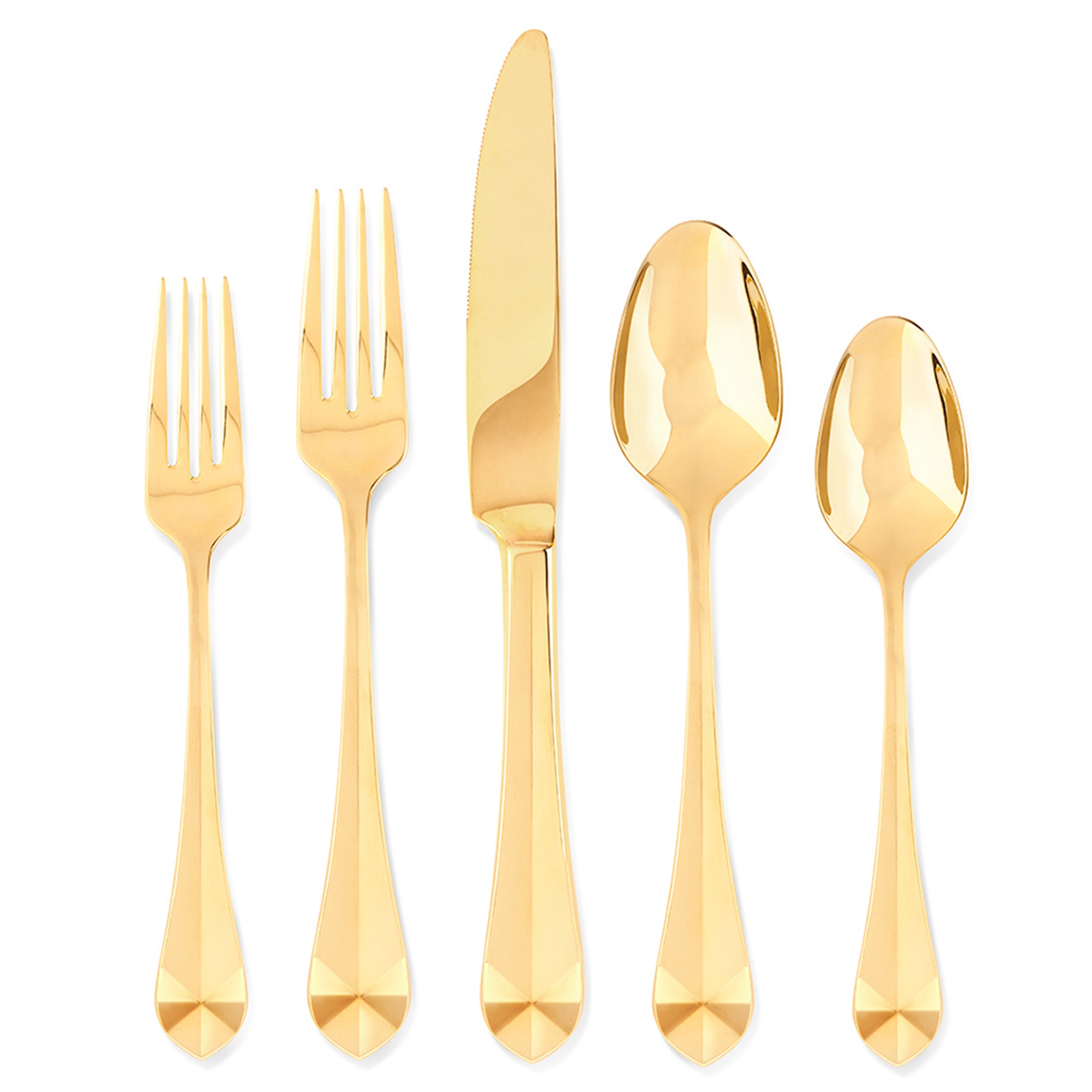 Belvoir Full Gold 18/10 5 Piece Set