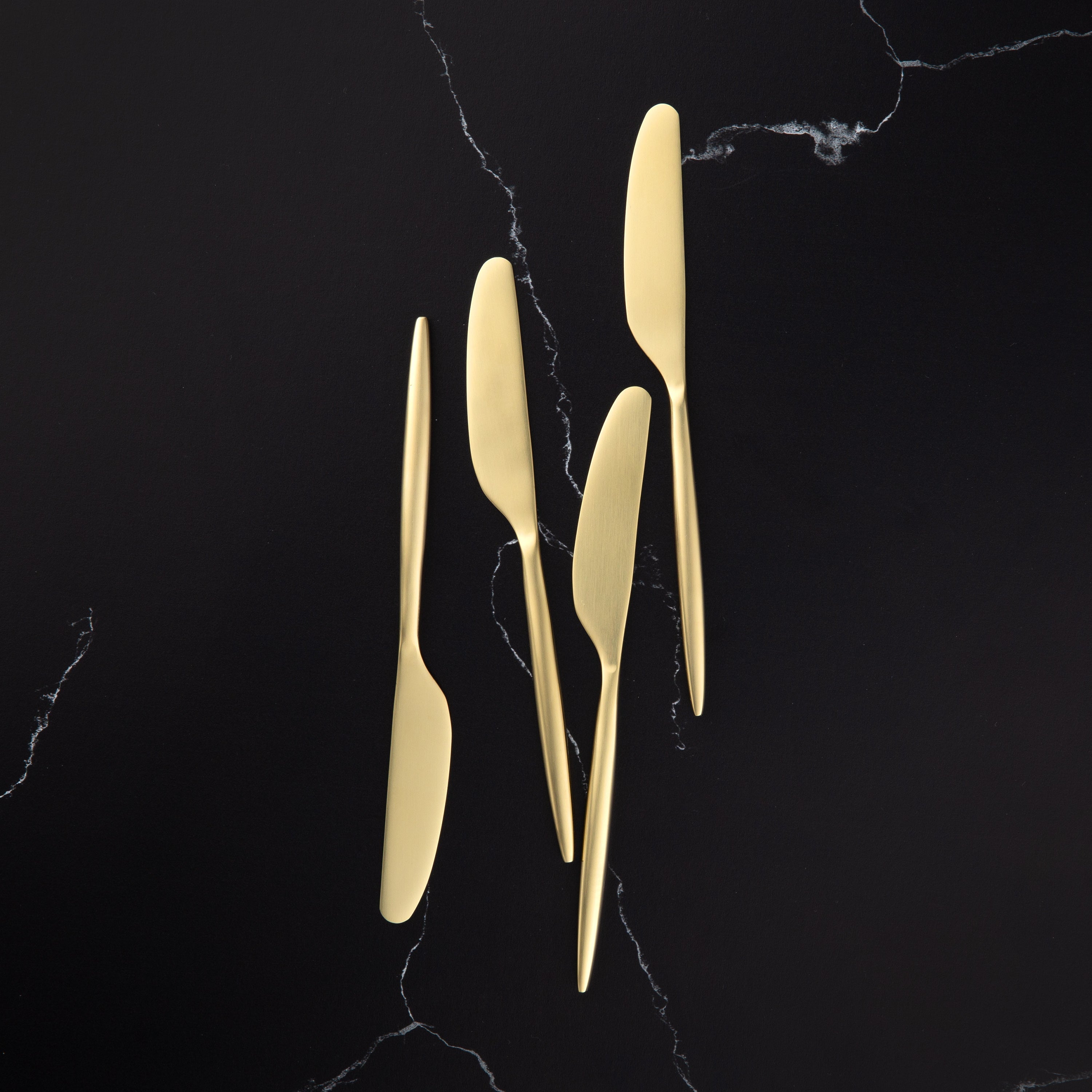 Gaze Champagne Satin Spreader   Set of 4