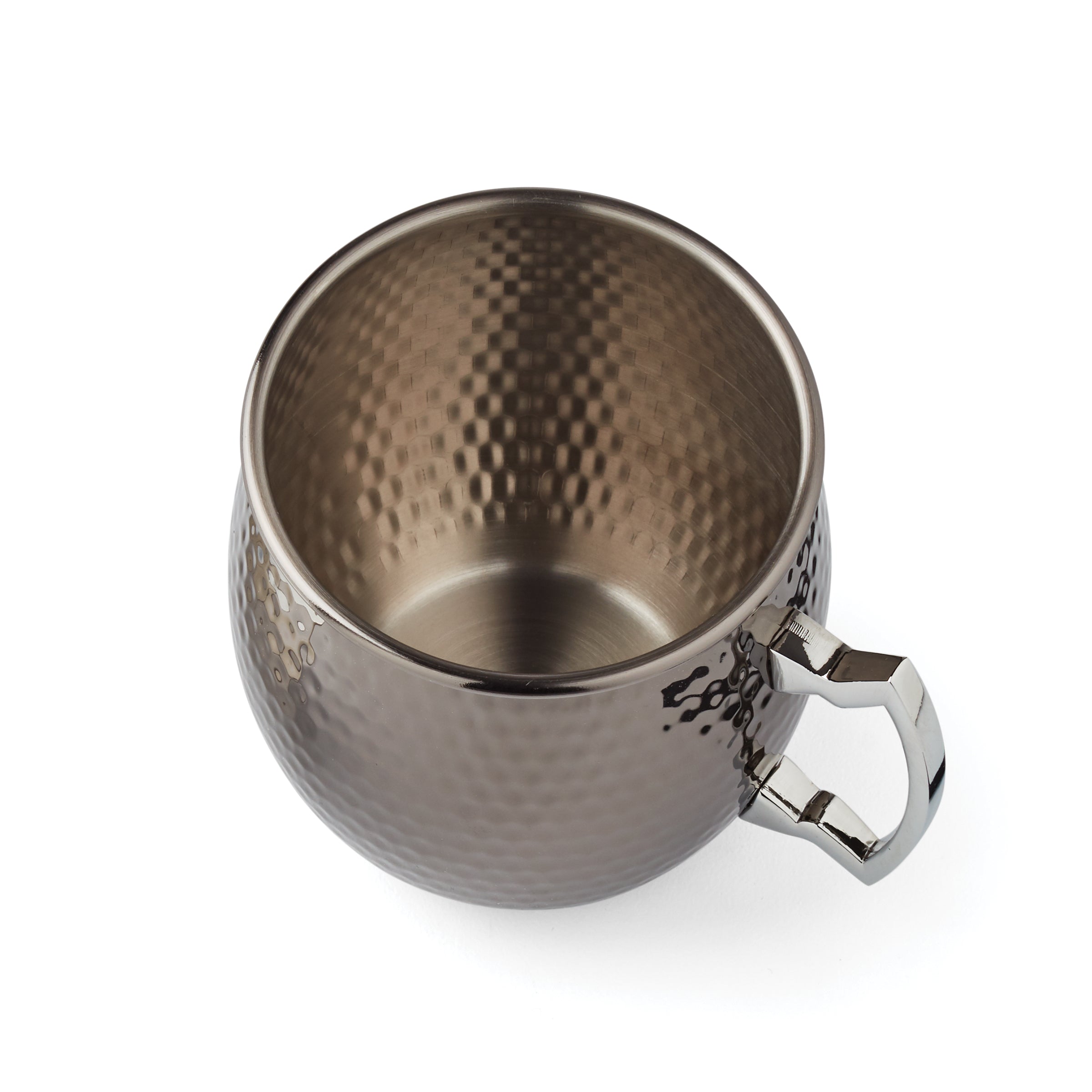 Alternative view of Hammered Black Moscow Mule Mugs   Set Of 2