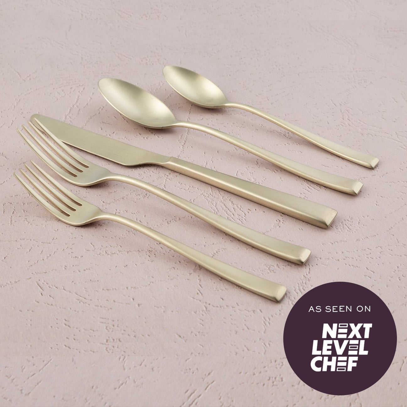 Alternative view of Marlise Champagne Satin 20 Piece Flatware Set