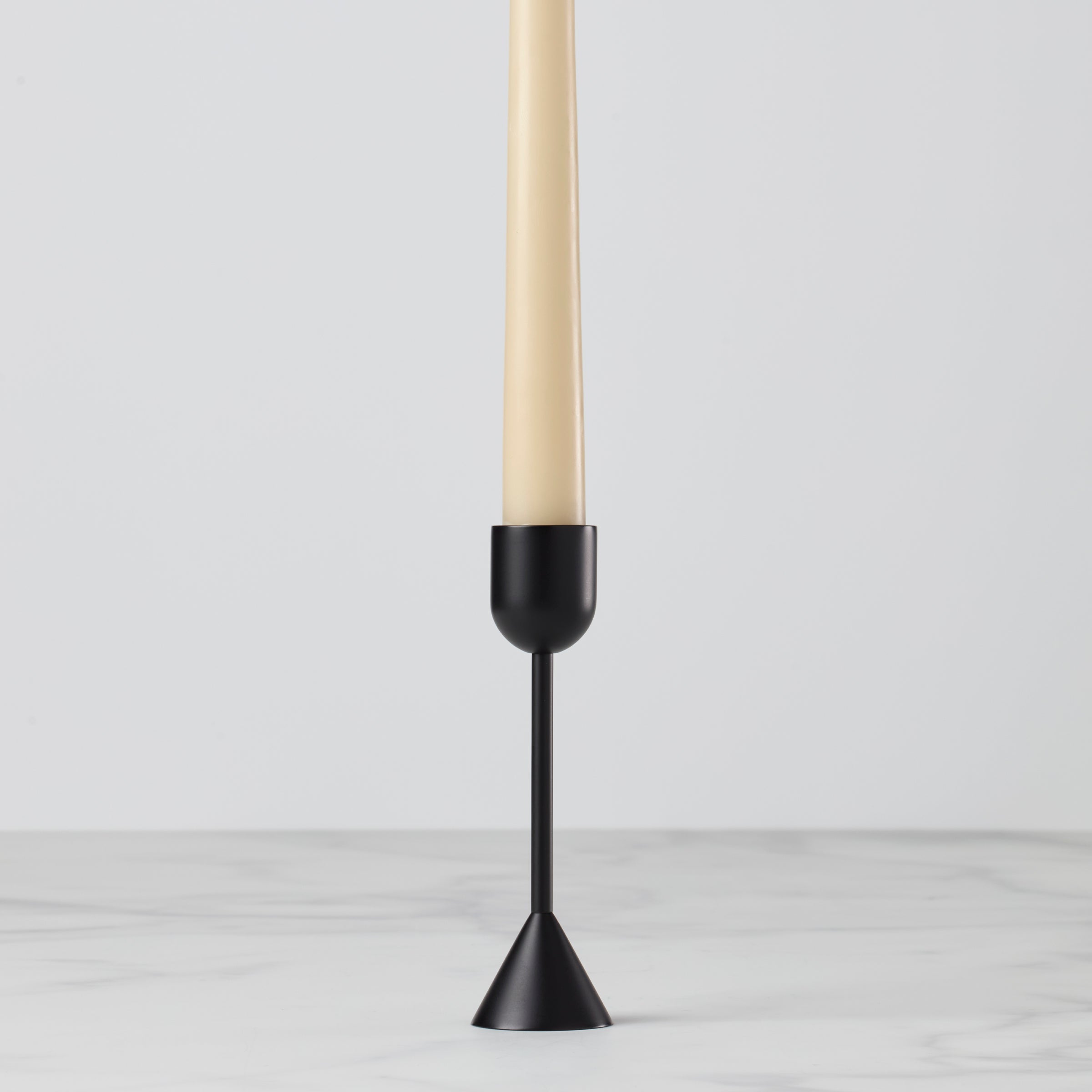 Alternative view of Onyx Brass Tall Taper Candle Holder