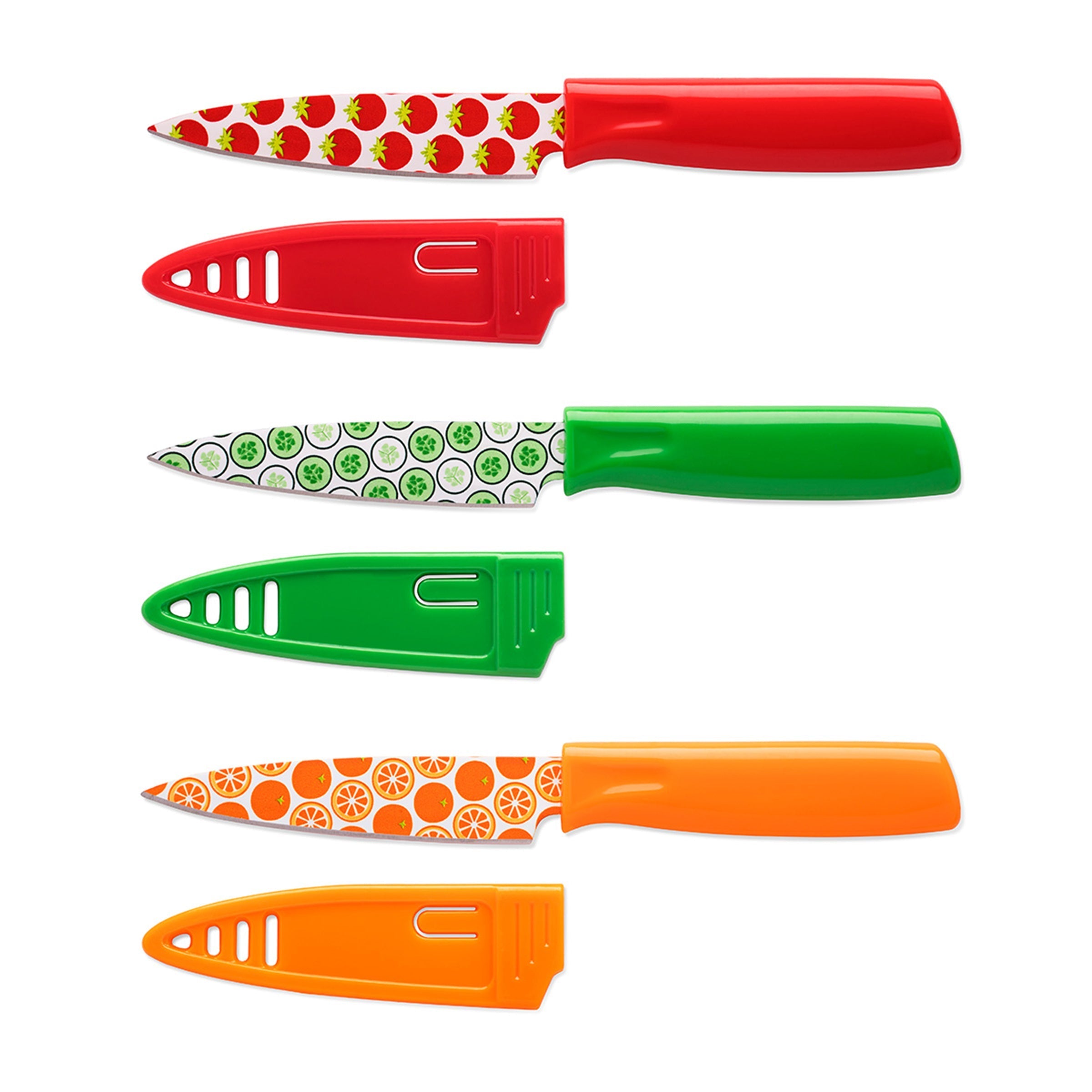 Tomodachi Printed Fruit 3 Piece Paring Knives