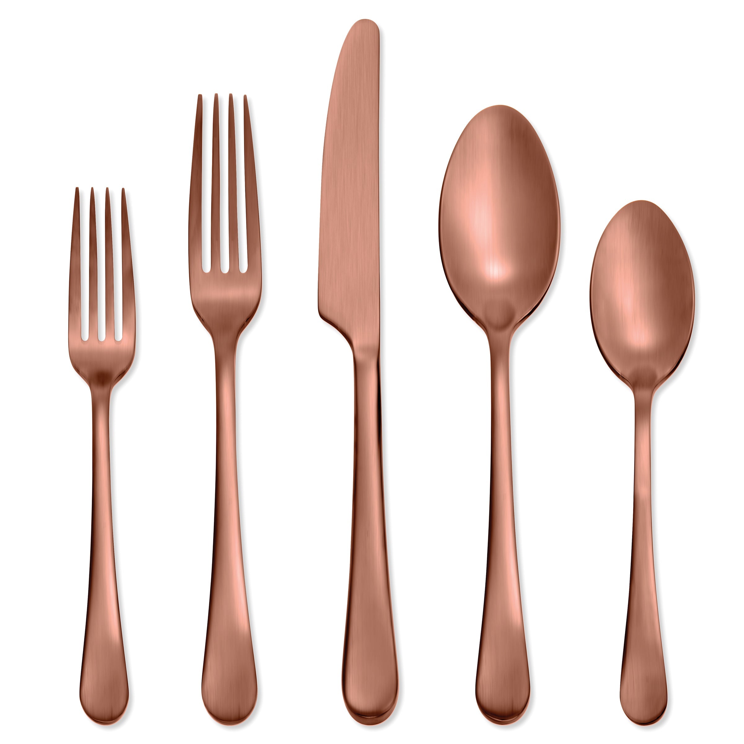 Mirabella Copper Titanium Satin 20 Piece Flatware Set