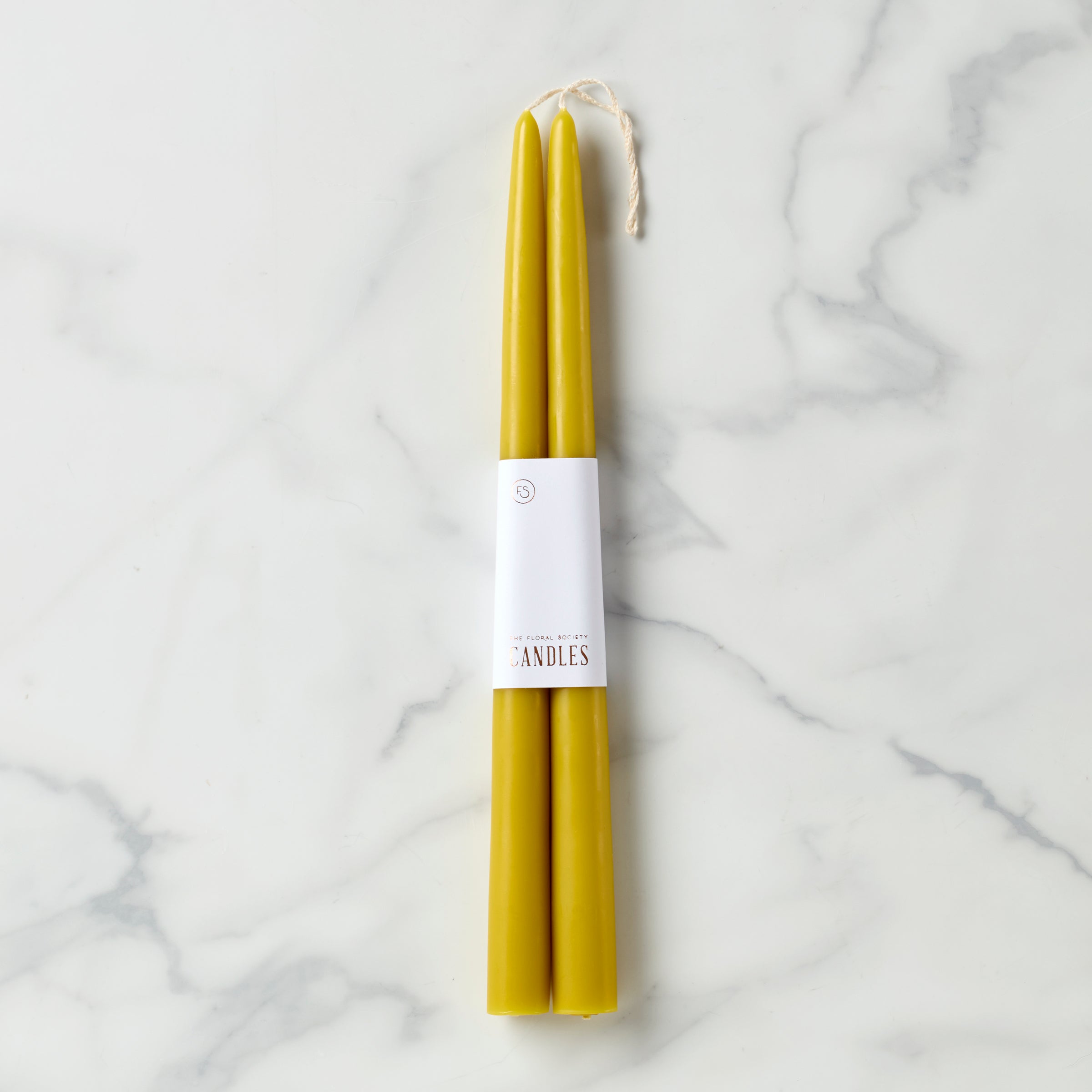 Dipped 12" Taper Candle Pair Citrine