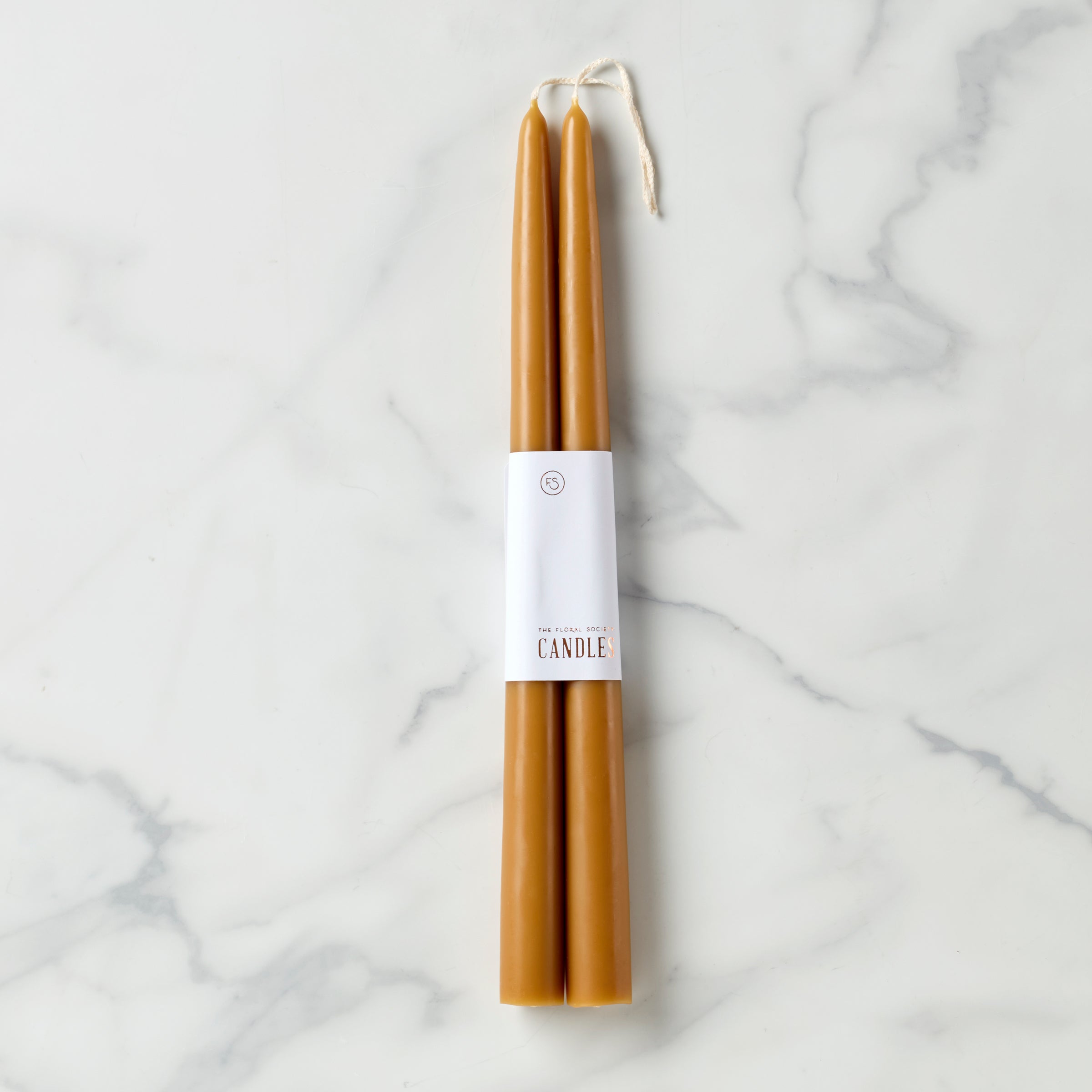Dipped 12" Taper Candle Pair Miel