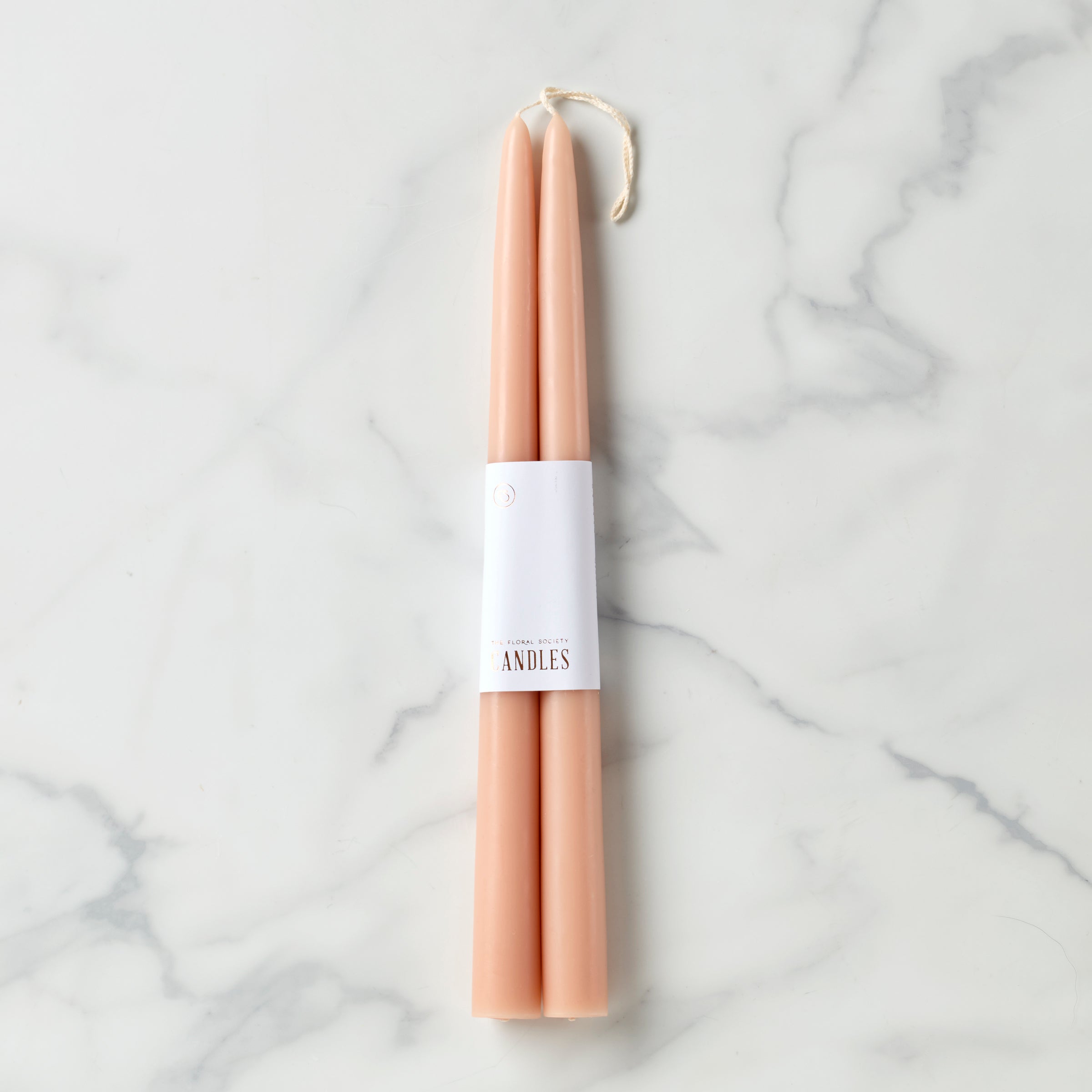 Dipped 12" Taper Candle Pair Petal