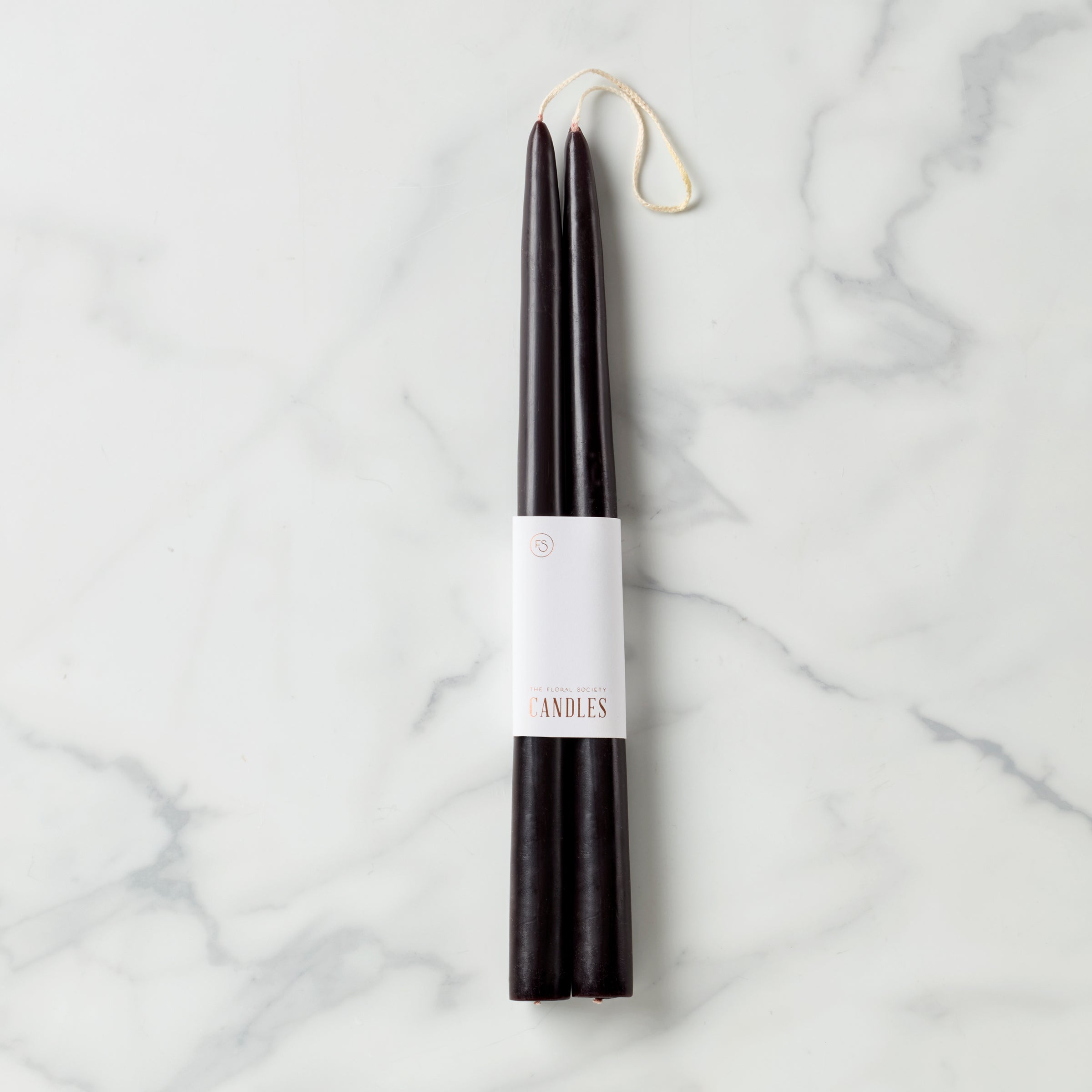 Dipped 12" Taper Candle Pair Smoke