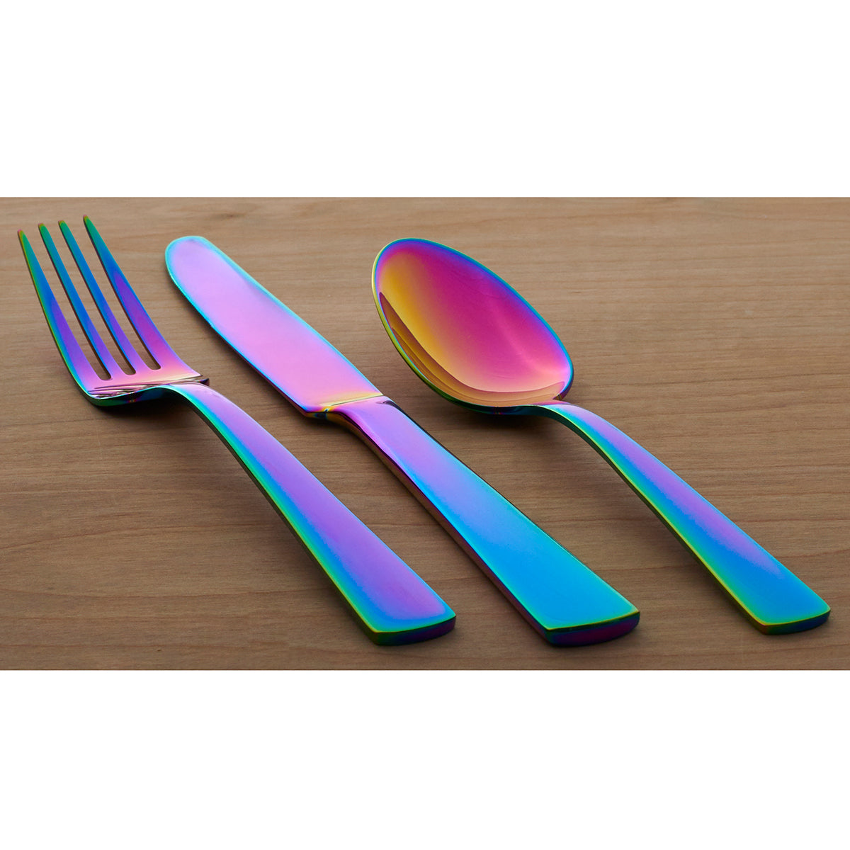 Aptitude Iridescent Mirror 23 Piece Flatware Set - Image 5