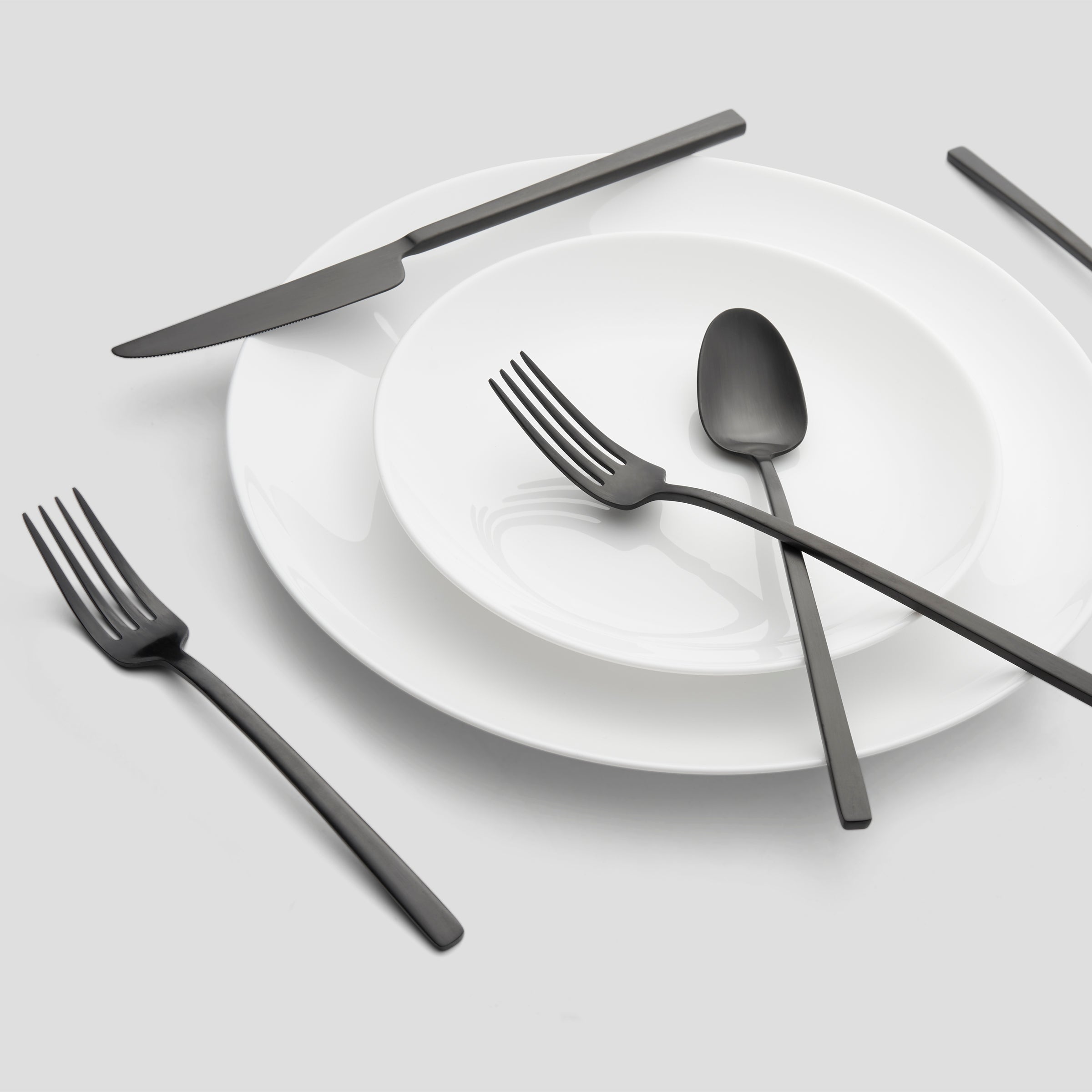 Alternative view of Damaris Black Satin 20 Piece Flatware Set